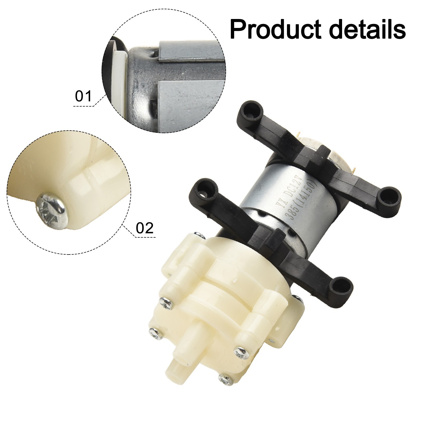 New Practical Diaphragm Pump Water Pump Corded Electric Air Diaphragm Pump Black