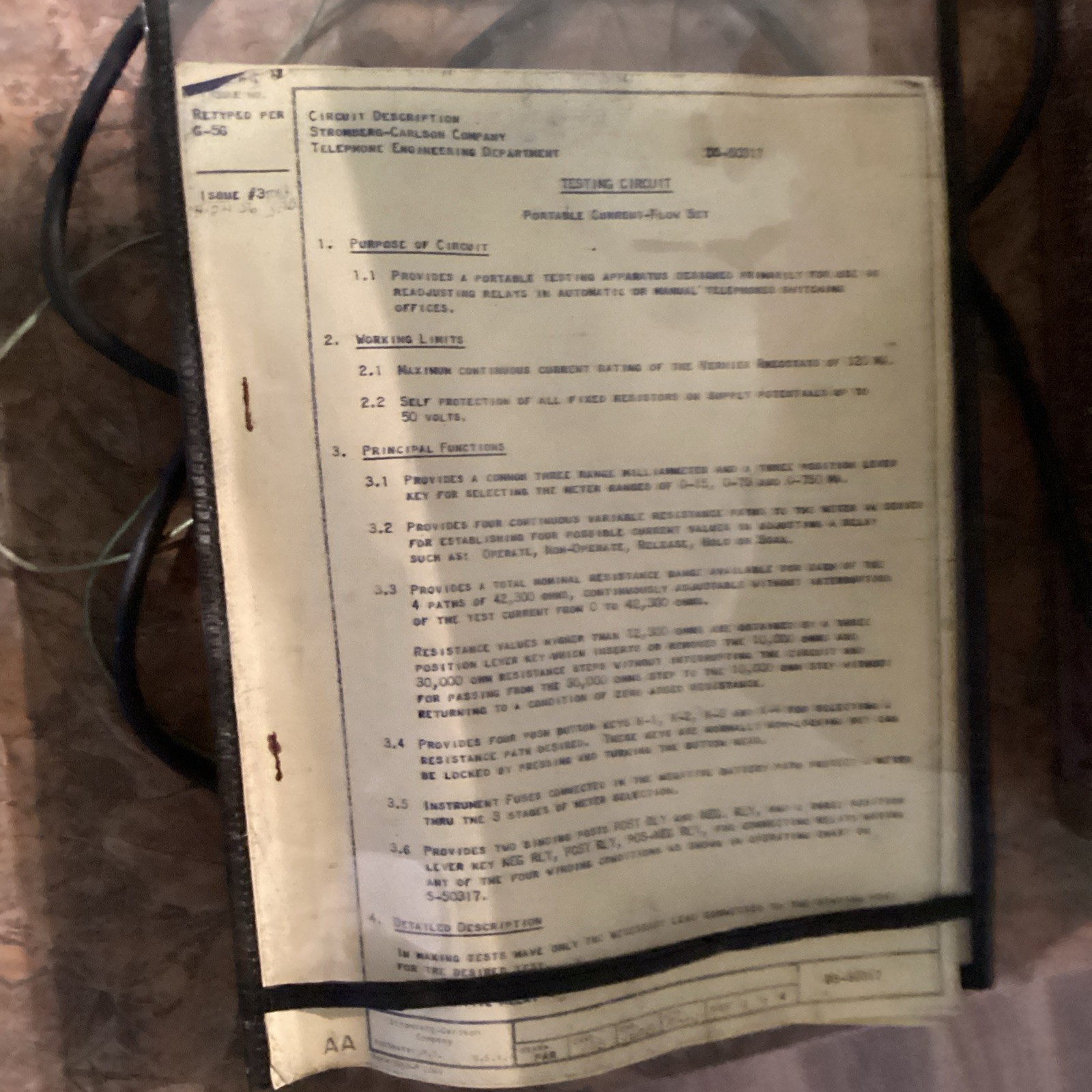 Stromberg Carlson Portable Test Set NO.6-C Current Flow Rochester NY Untested