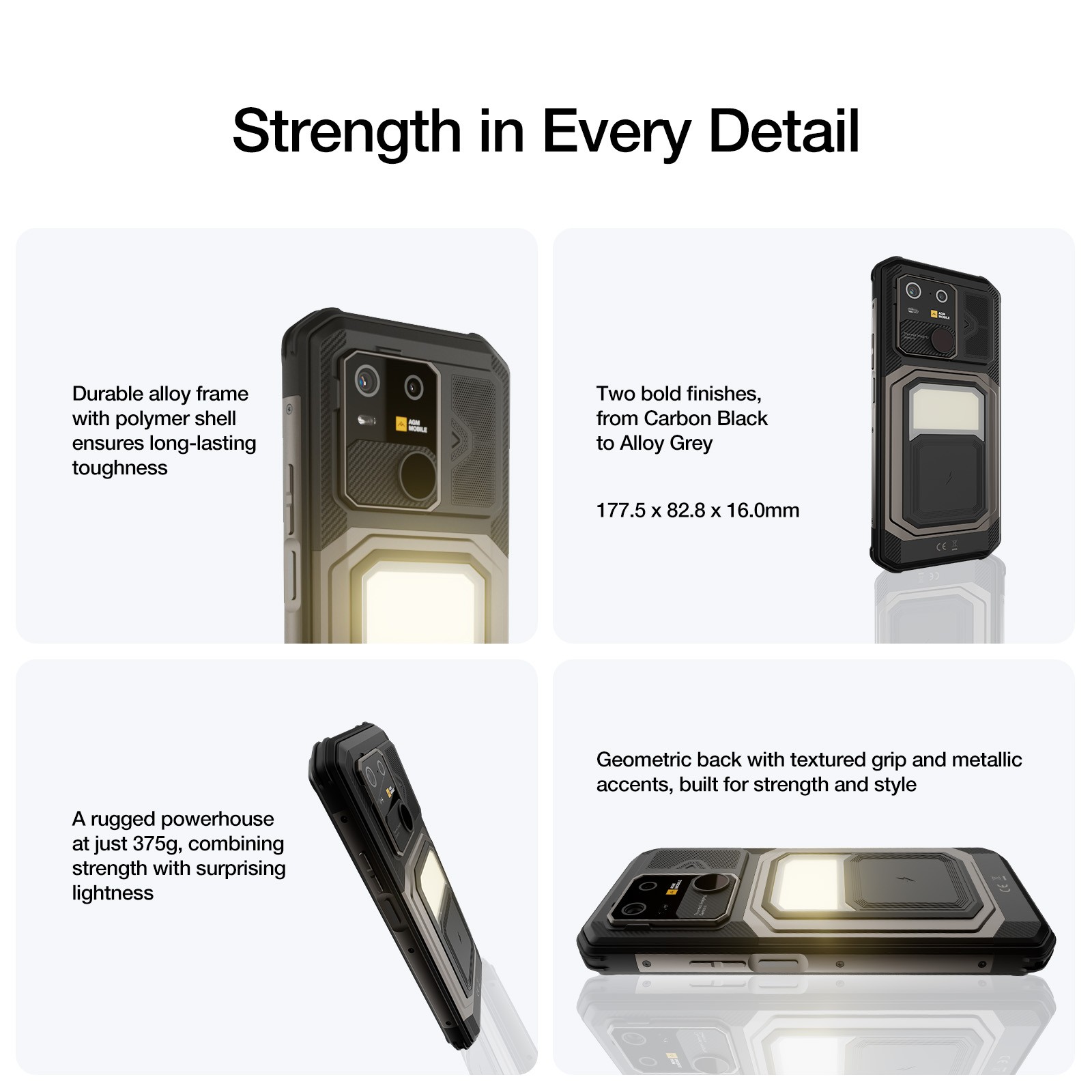 AGM G3 PRO Rugged Smartphone 12GB+512GB 10000mAh Battery 512x 384 Resolution
