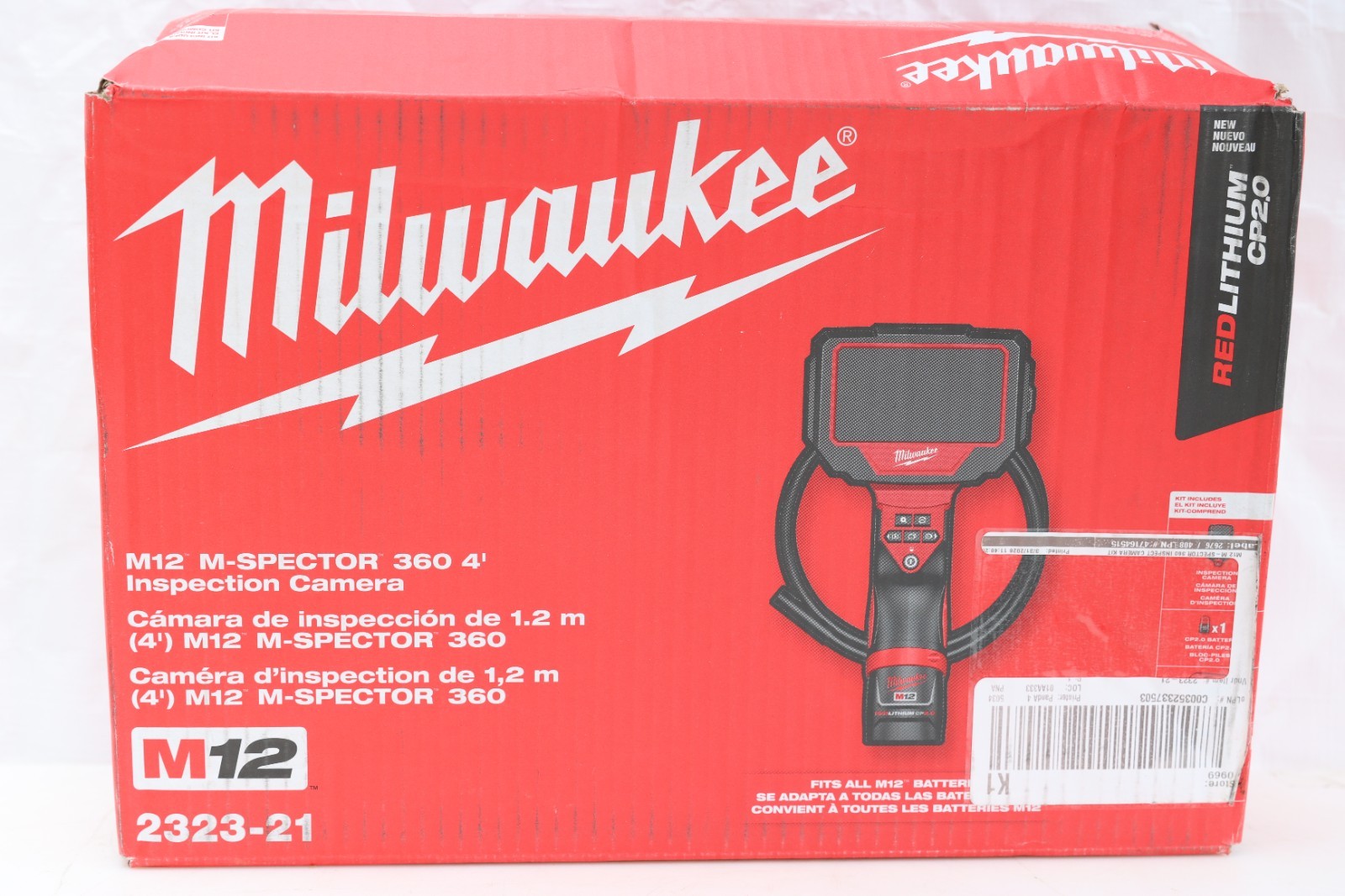 Milwaukee M12 M-Spector Cordless 360 4′ Inspection Camera Kit (2323-21)