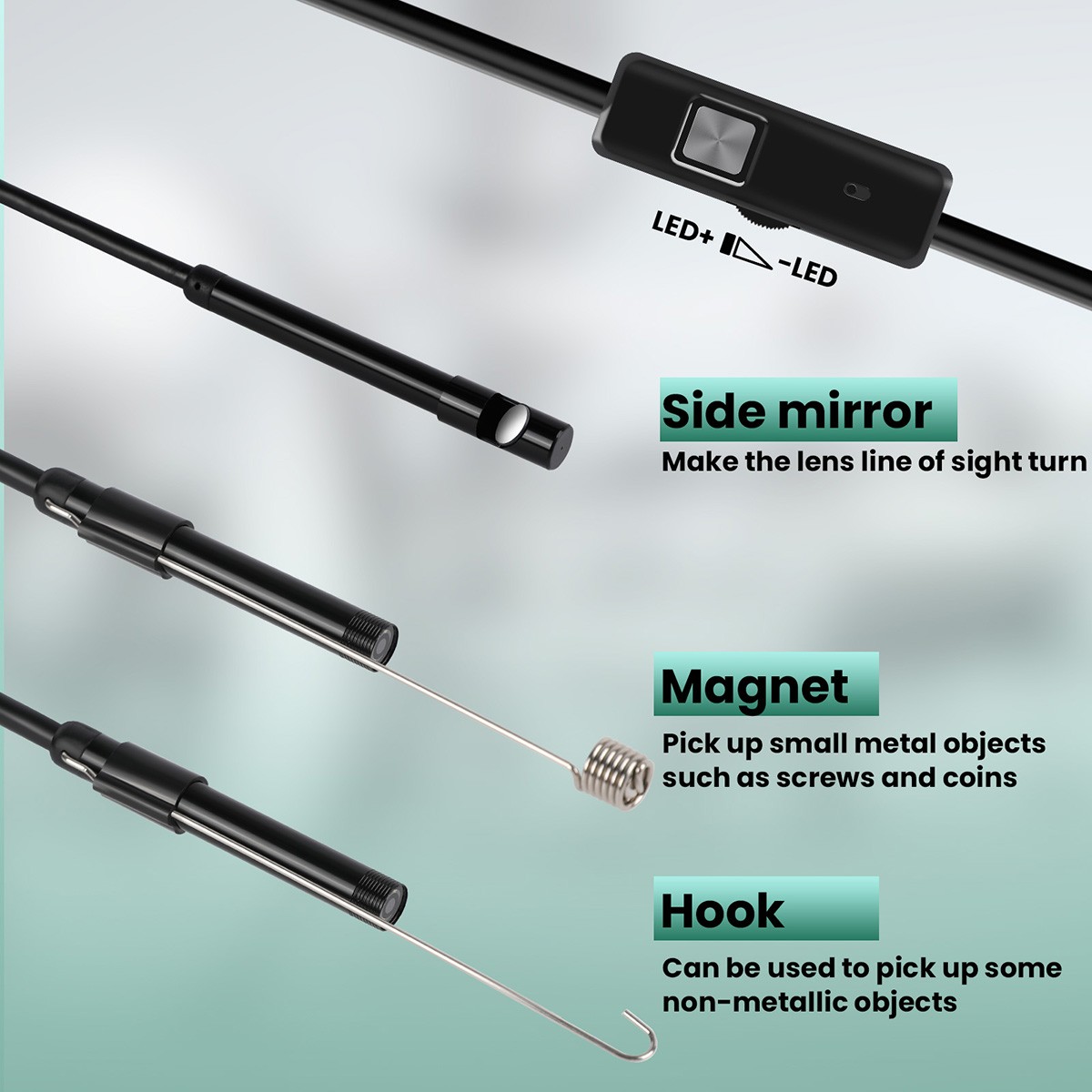 16.4ft/6.5ft Inspection Scope Camera For Android Cell Phone USB Type-C Endoscope