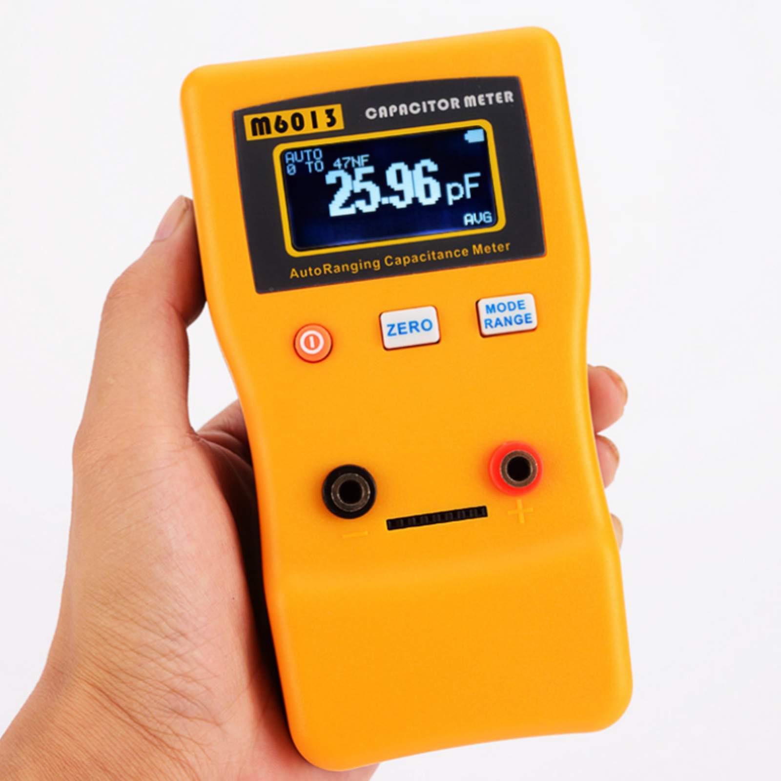 Orange M6013 Capacitor Meter Auto Rang Measuring Capacitance Tester Instrument