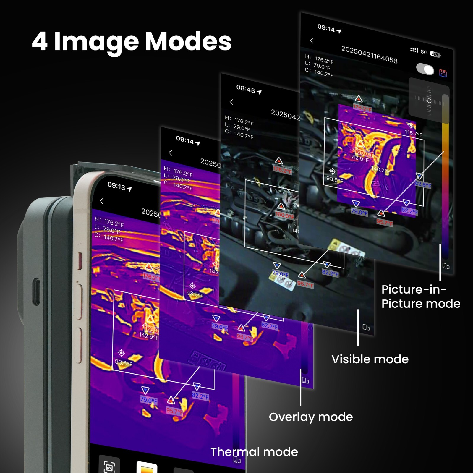 256×192 IR Resolution Imager Camera Wireless Thermal Imaging Camera Handheld