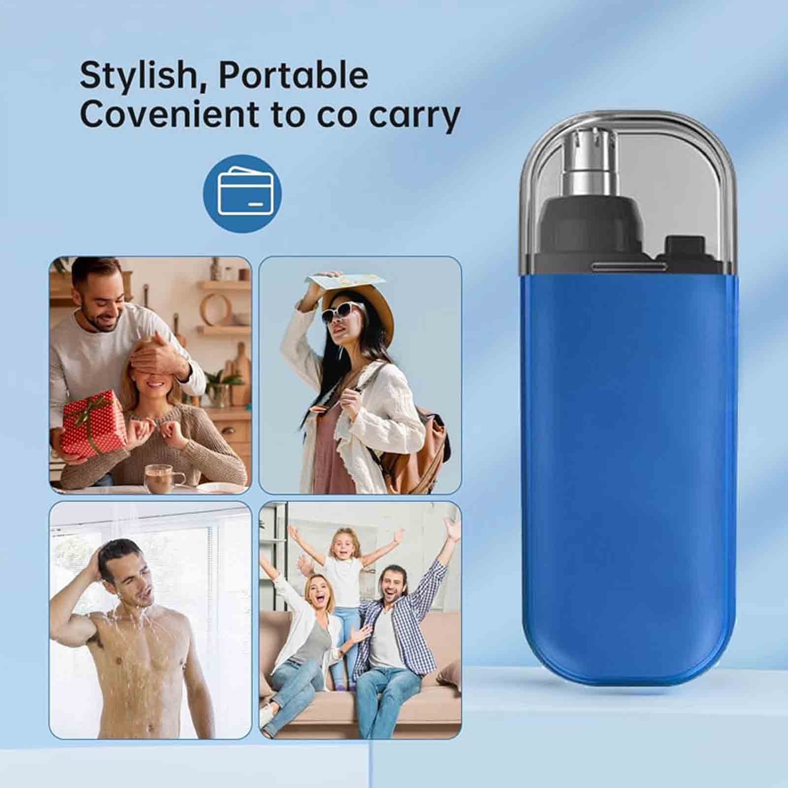 Portable Cordless Nose & Ear Hair Trimmer Shaver -USB Fast Charge Grooming Tool