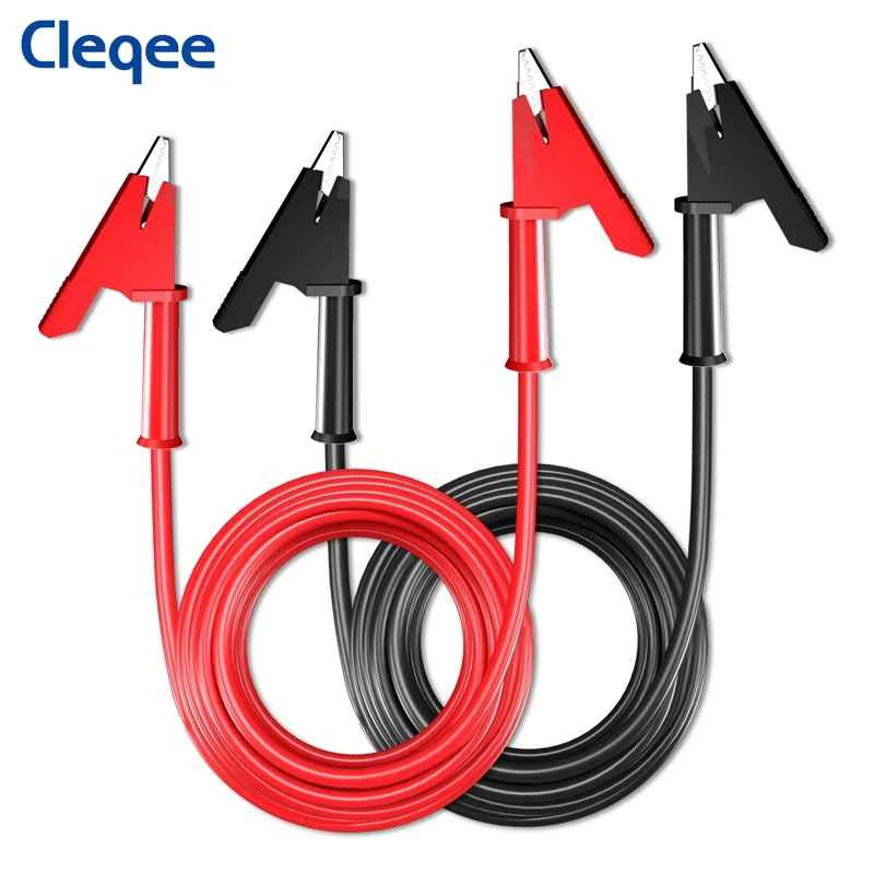 2PCS Alligator Clips Electrical Multimeter Test Leads 1500V/15A Jumper Wires Set