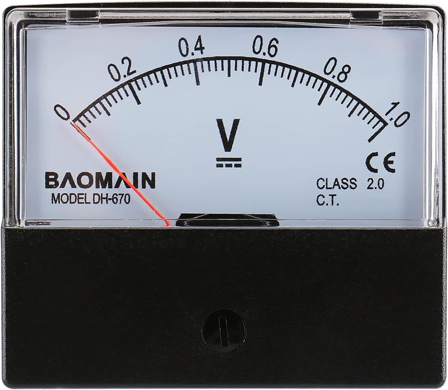 Voltmeter DH-670 DC 0-50V Rectangular Class 2.0 Analog Panel Volt Voltage Meter