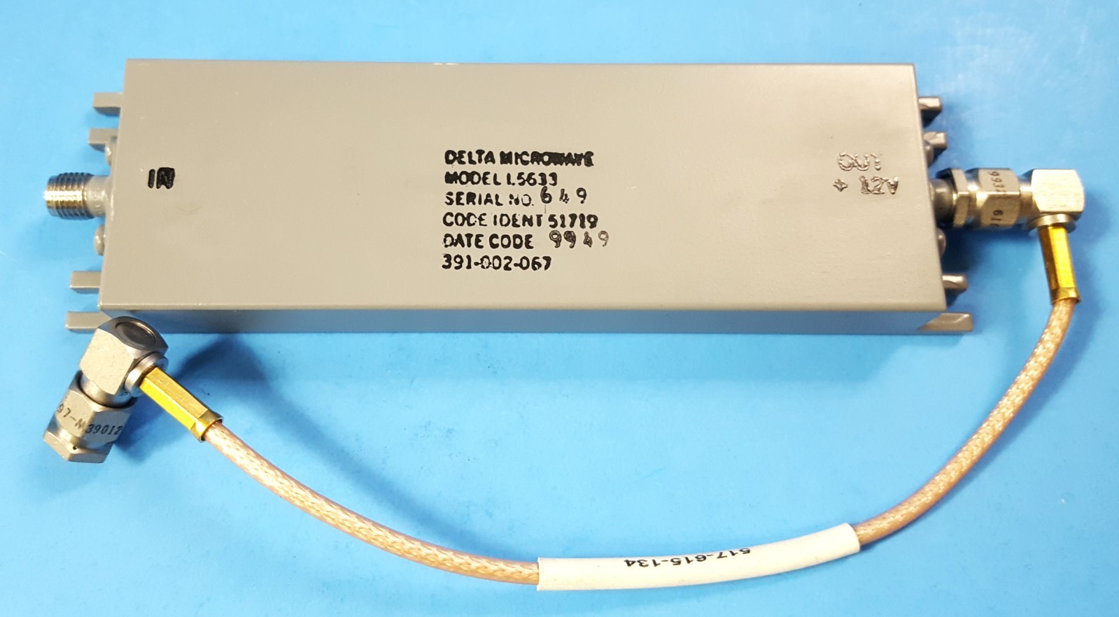 ONE Pc- Delta Microwave L5633 GPS RF SMA Filter/Amplifier with SMA M to M Cable