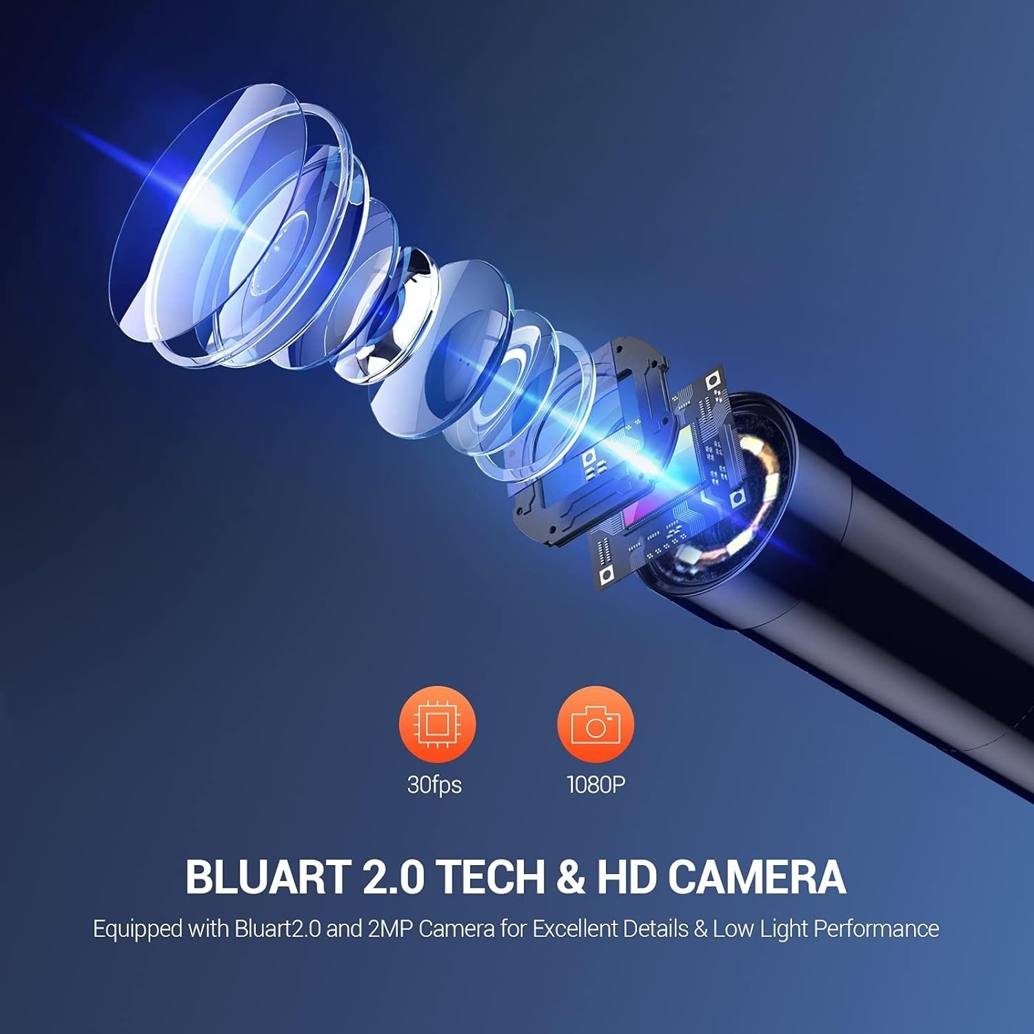 DEPSTECH 5.5mm Industrial Endoscope, 1080P Digital Borescope Inspection Camera