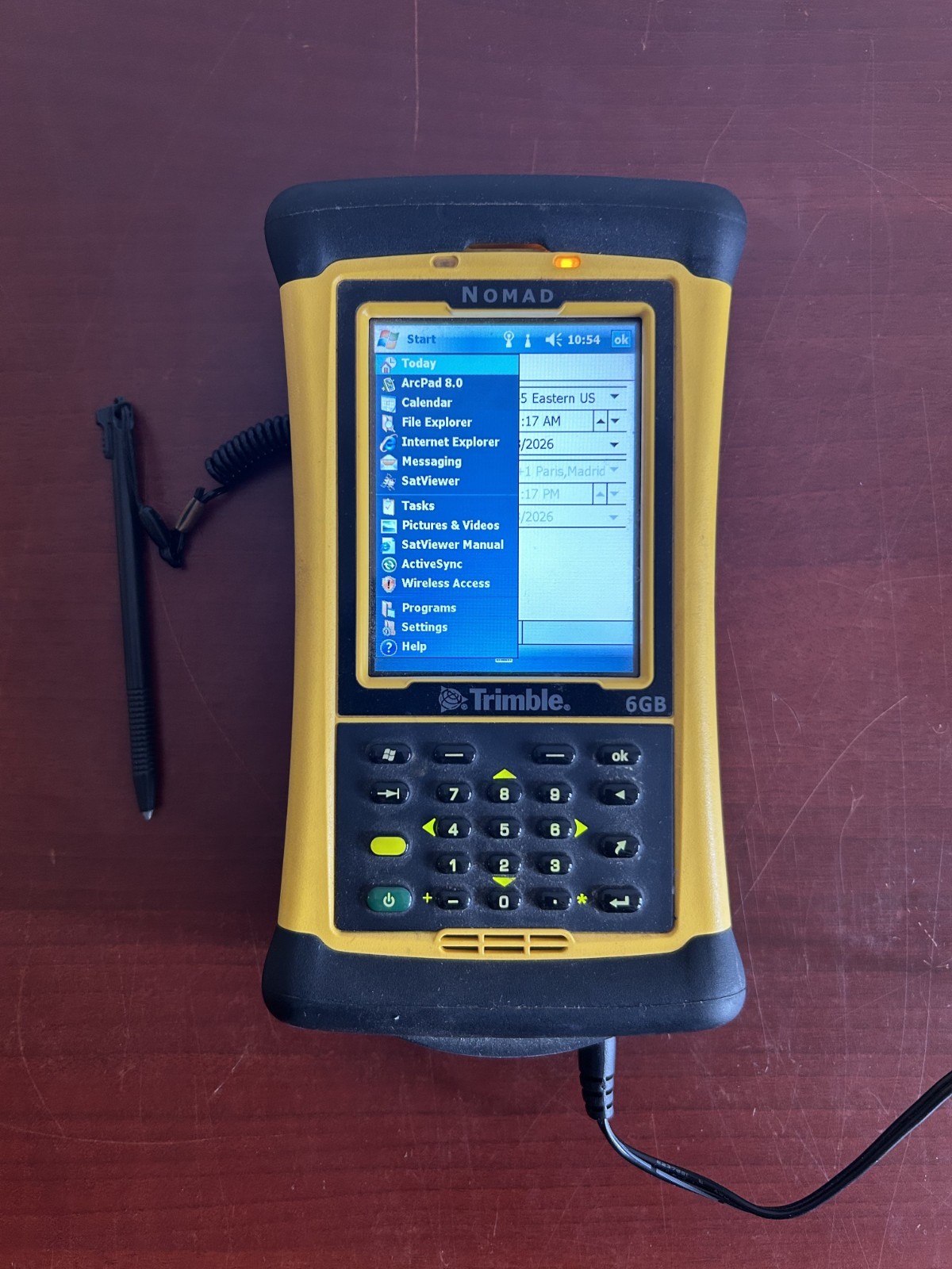 Trimple Nomad 6GB Rugged Handheld Data Collector w/ Programs Office Arc + Power