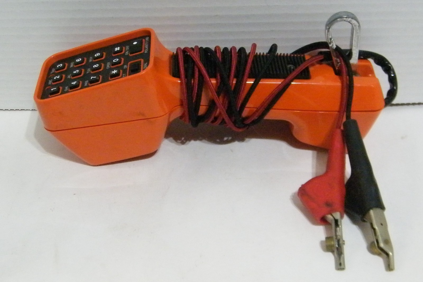Vintage AT & T Craft Test Set Phone Lineman’s Handset Orange Model 1015