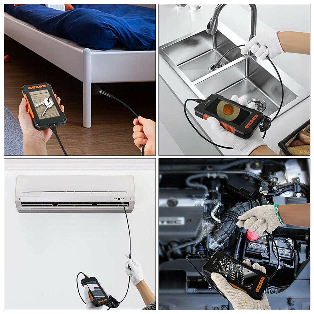 LCD Endoscope 1080P HD Industrial Borescope 4.3inch 8mm Inspection Snake Camera