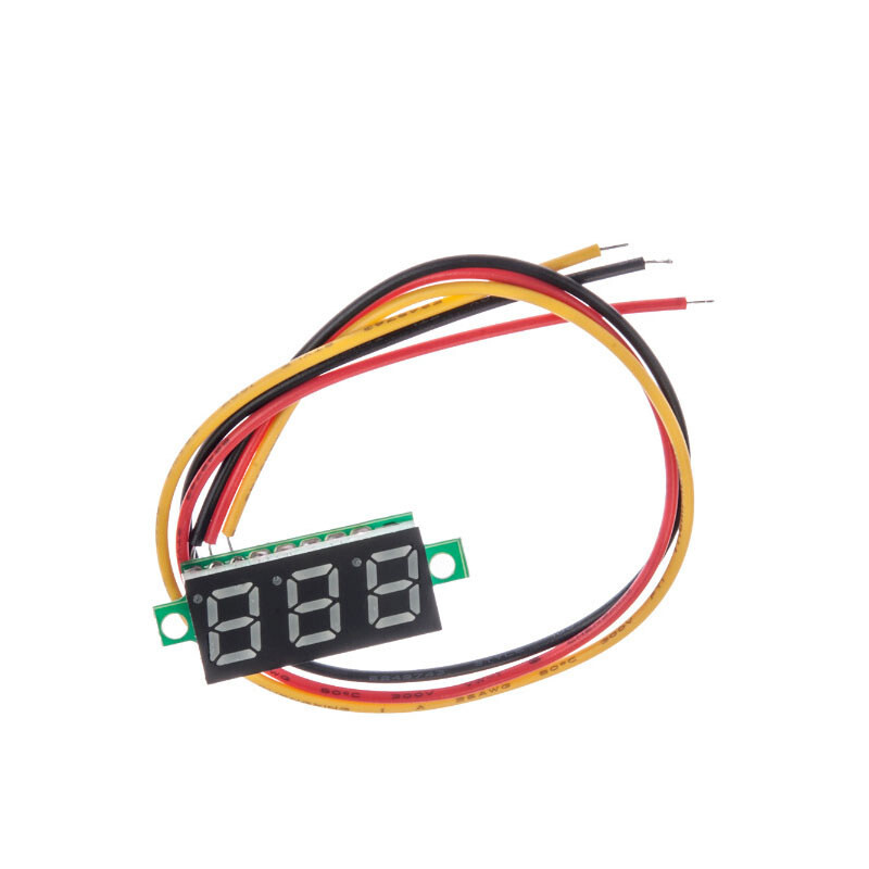 Mini Size LED Panel Voltage Meter 3-Digital LCD Display Adjustment Voltmeter