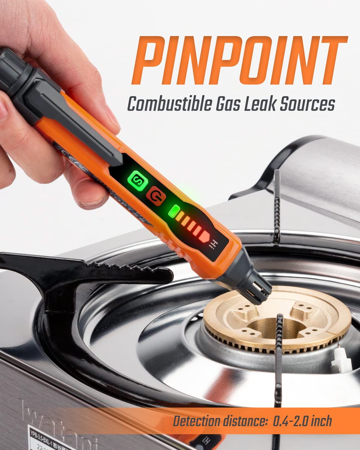 Gas Leak Detector with Alarm Portable Methane & Propane Sniffer – Orange