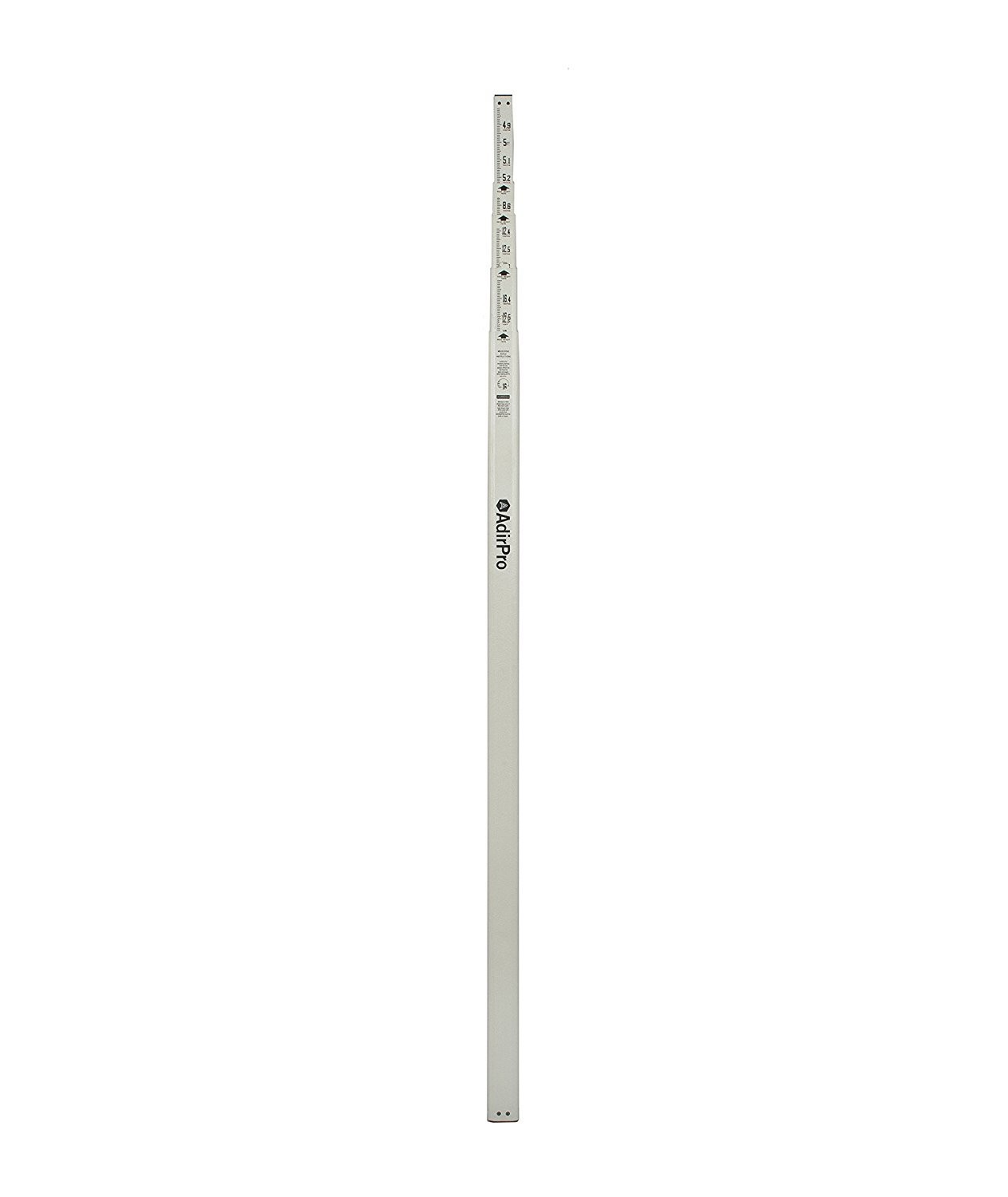 AdirPro 25-Foot Fiberglass Grade Rod – Rectangular Leveling Rod – 10ths, 6 Secti