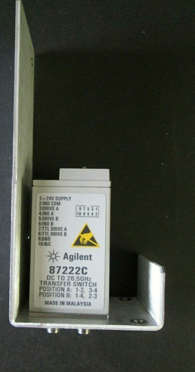 Coaxial Transfer Switch DC to 26.5 GHz Agilent 87222C with Bracket & Cable!