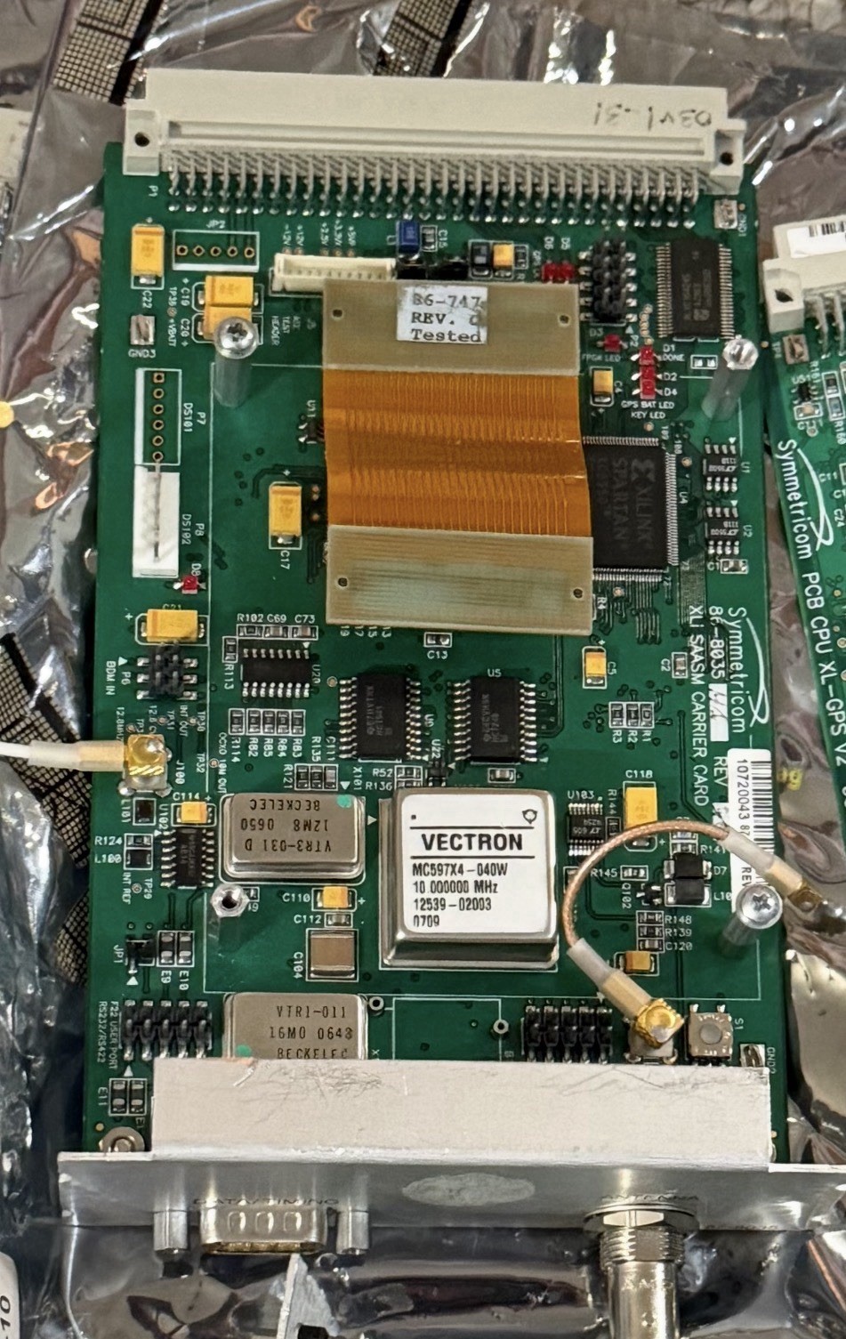 Symmetricom 86-8035 XLi SAASM Carrier Card TESTED Working GPS Timing Module
