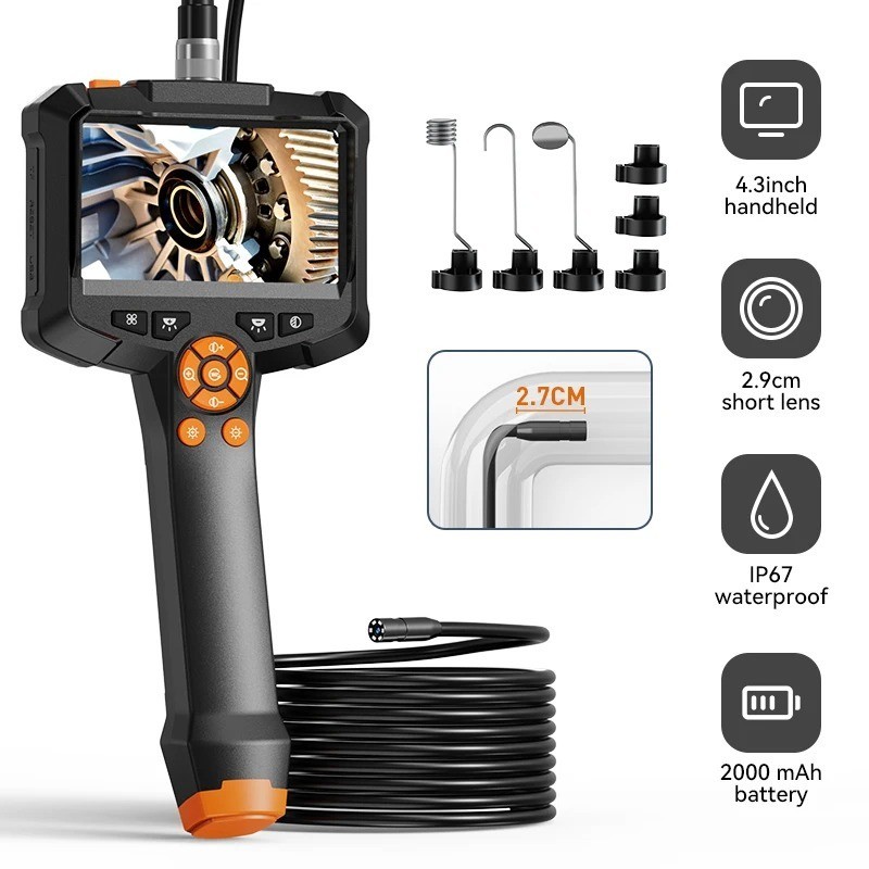 INSKAM 1080P Industrial Endoscope Camera 4.3″ IPS Screen IP67 Borescope