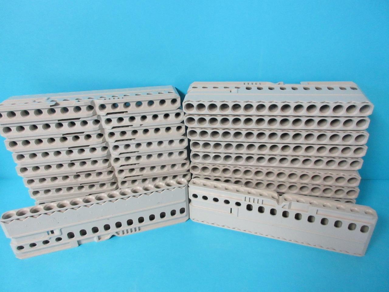 Lot of 20 15-Slot Gamma Counter Detector Rectangular Sample Vial Rack Beige