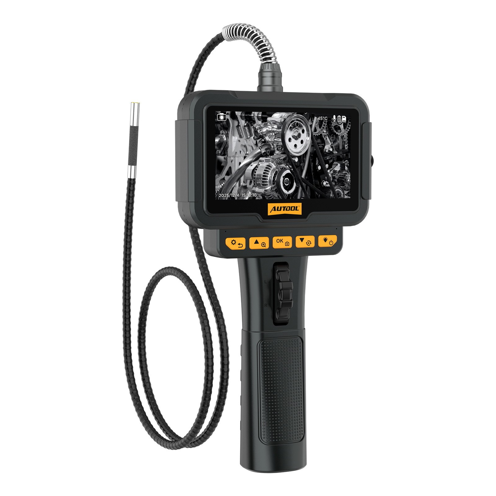 Industrial Endoscope 1080P HD 5” Screen Borescope Inspection Camera Autofocus