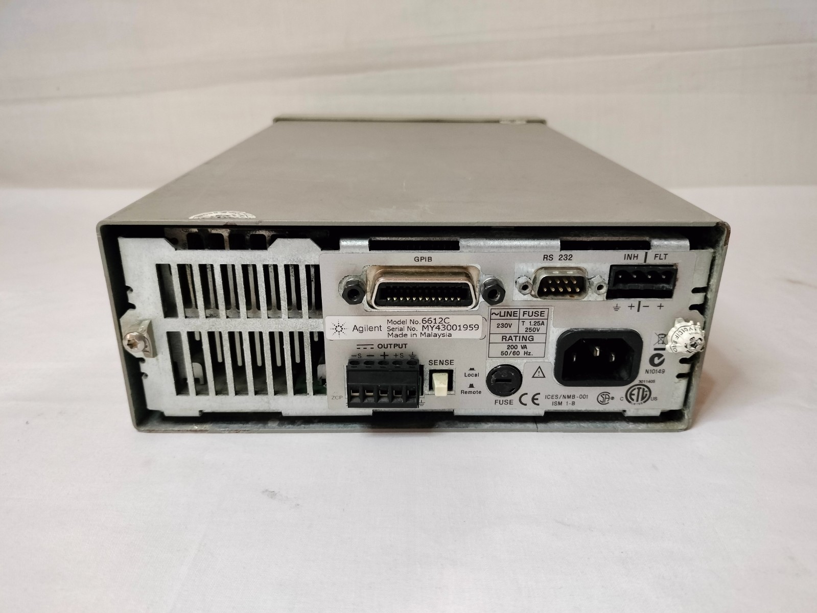 HP Agilent 6612C System DC Power Supply 0-20V/0-2A Made in Malaysia