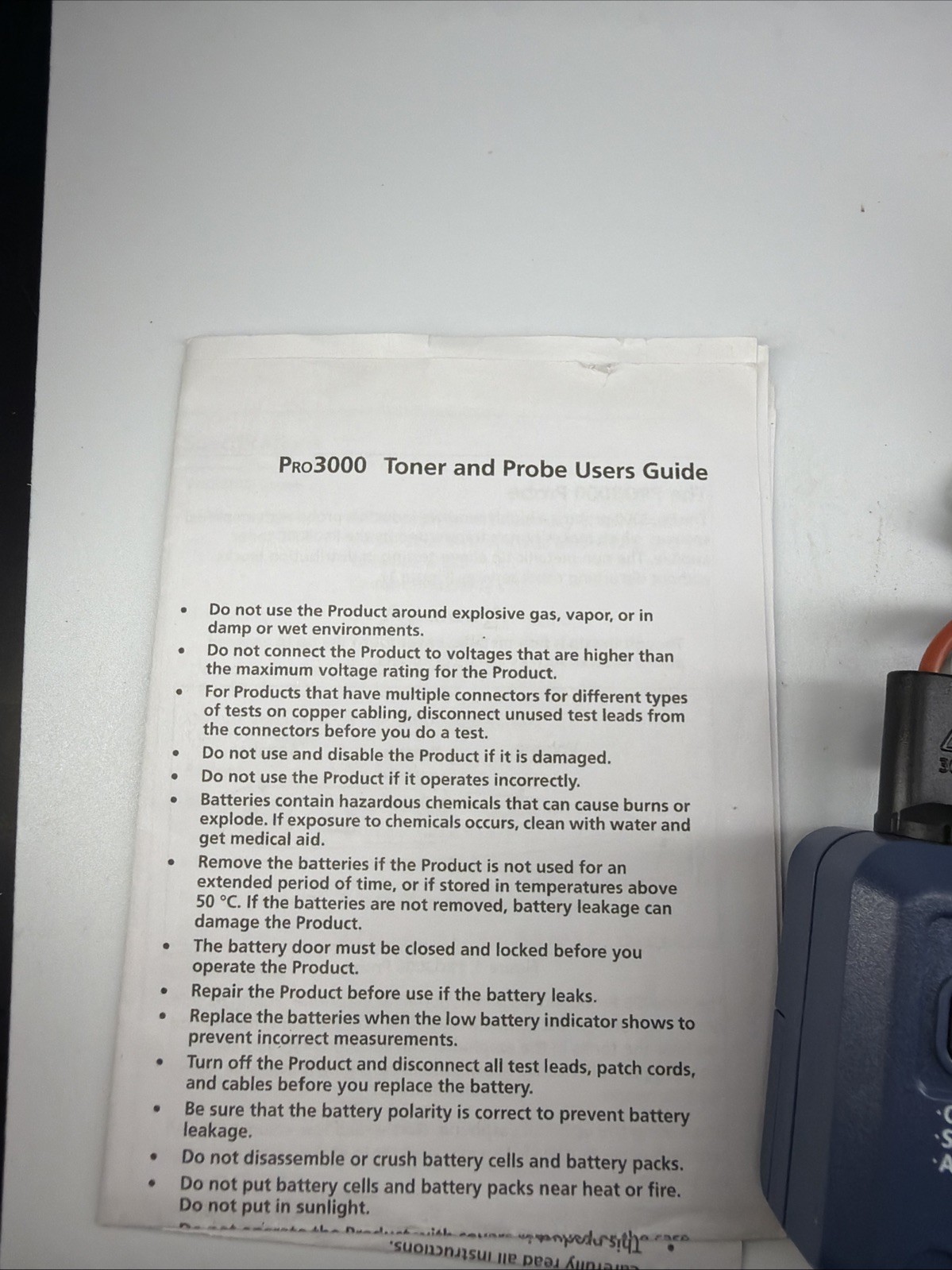 Pro3000 Tone Generator and Probe Kit, Toner blue