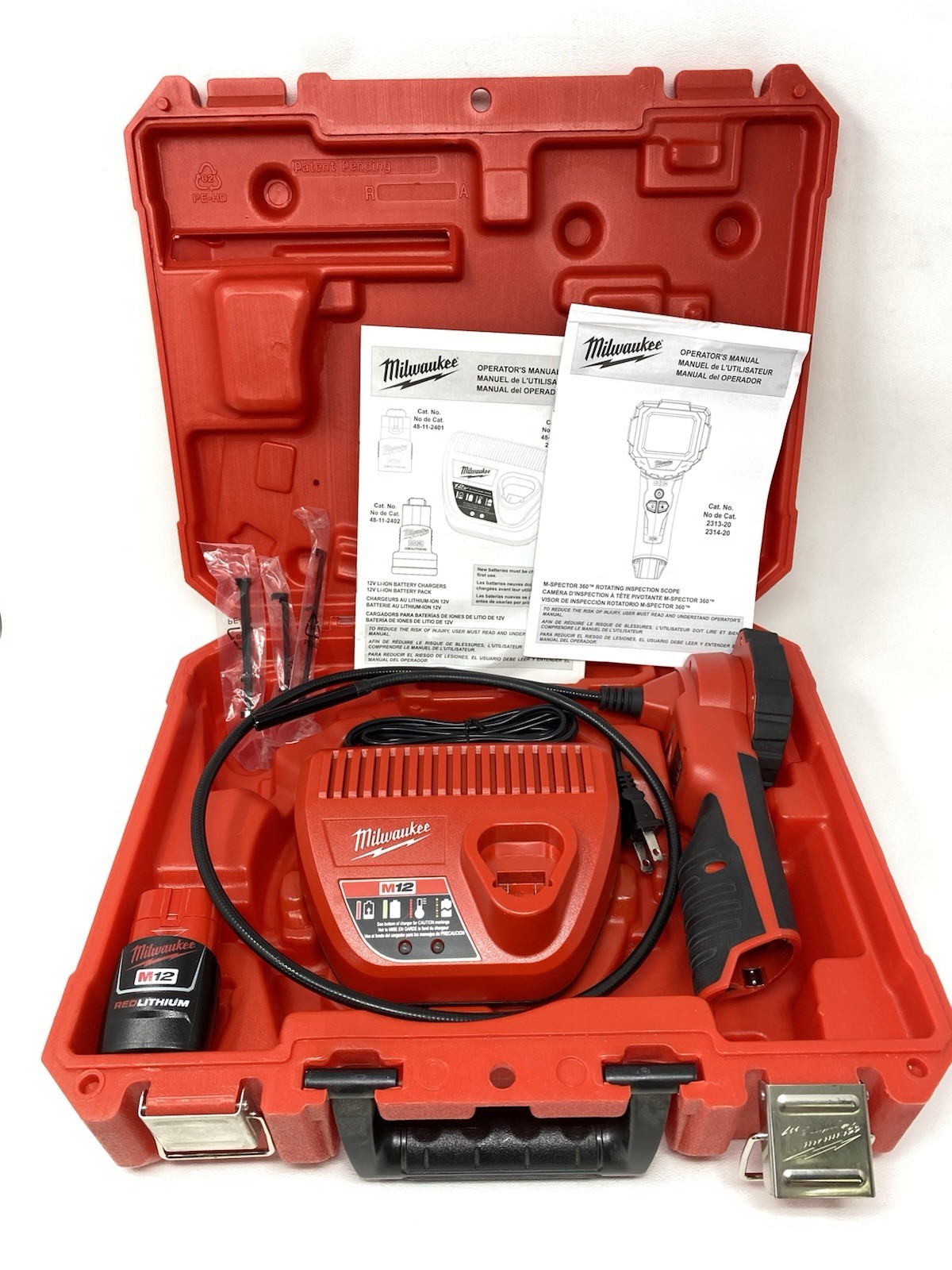 Milwaukee 2313-21 M12 Cordless Digital Inspection 360 Camera Kit & Case CLEAN!
