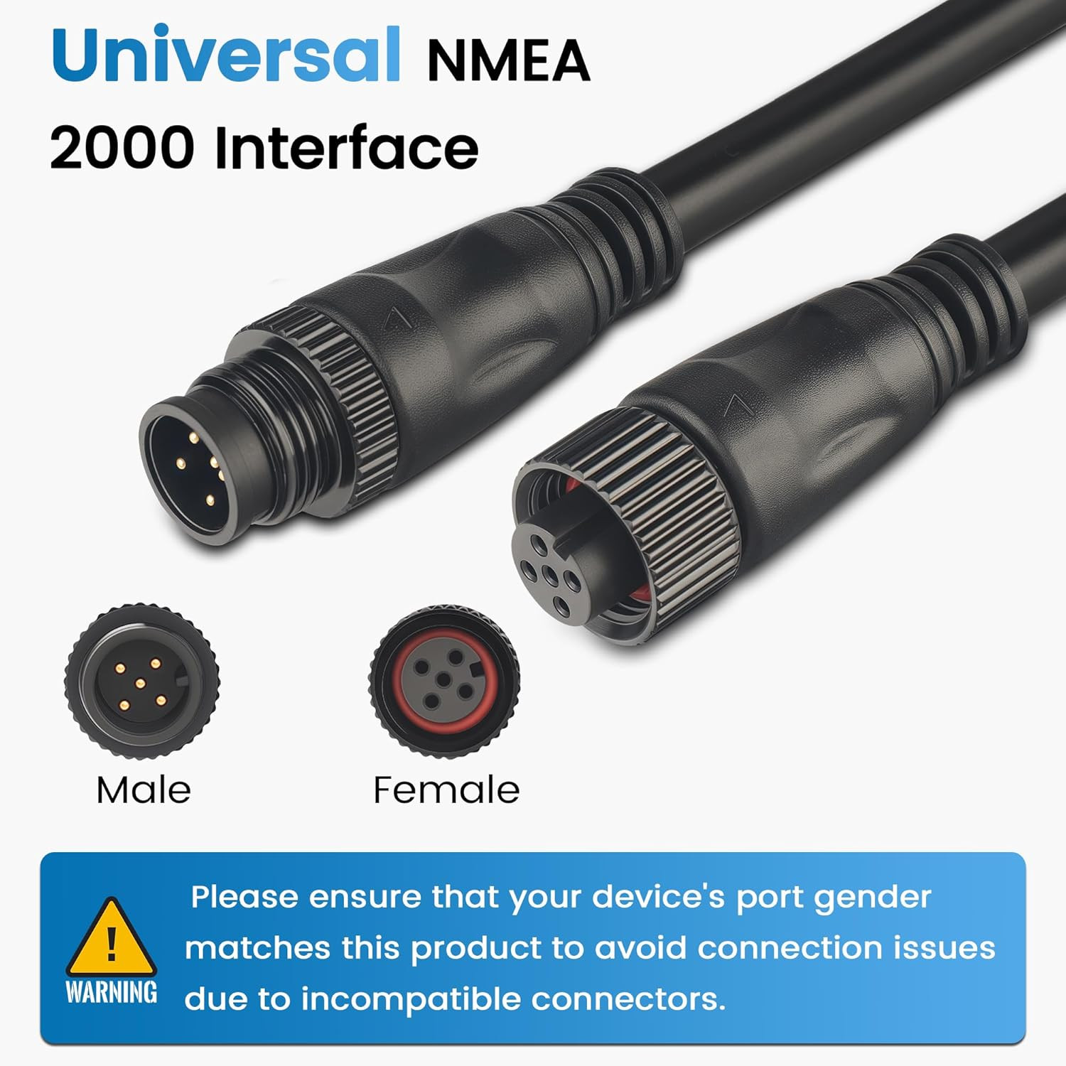 NMEA 2000 2Ft Marine Grade Backbone/Drop Extension Cable for GPS & More