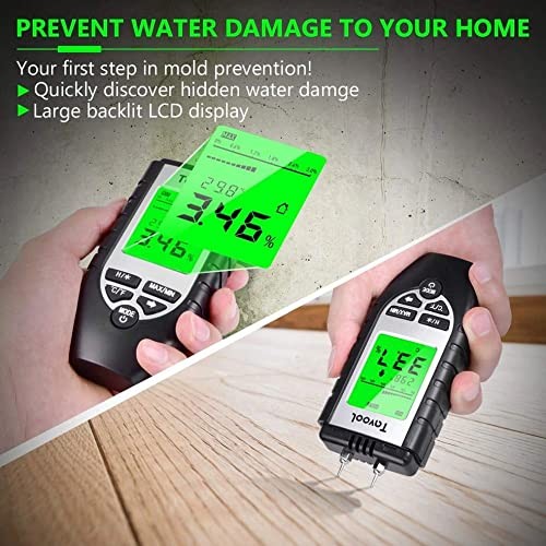 Wood Moisture Meter – Digital Moisture Detector Moisture Tester, Pin-Type Water