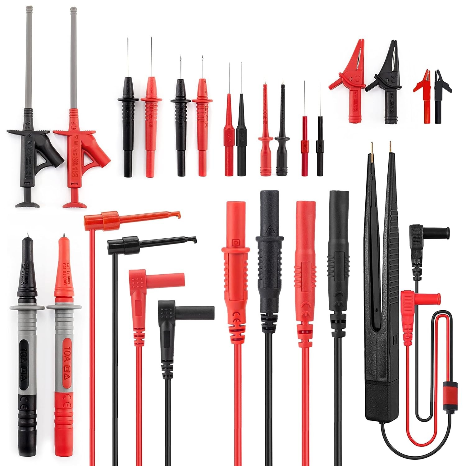 23PCS Multimeter Leads Kit with Replaceable Precision Probes Set and Alligat…