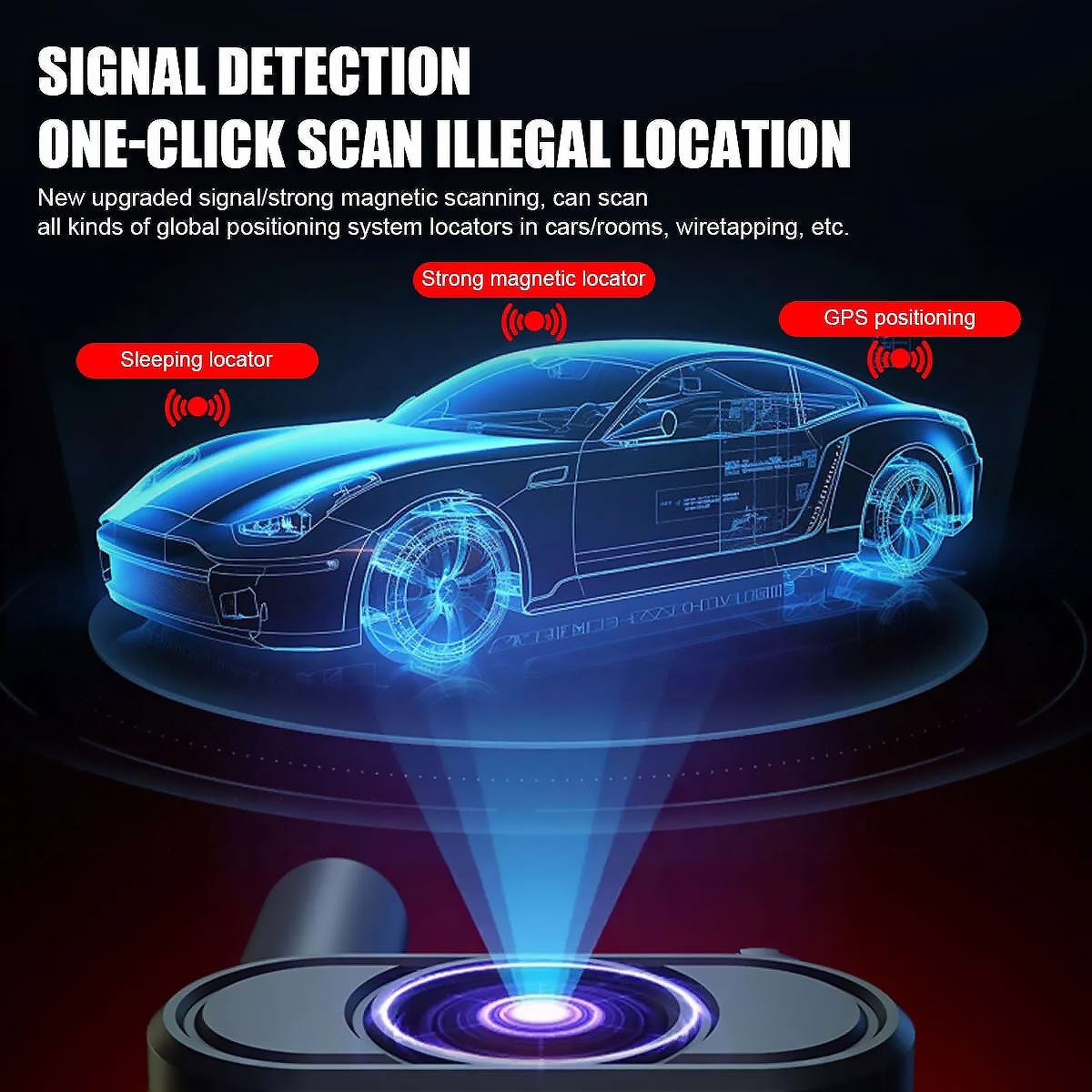 1PC PRO Handheld Infrared Detector Anti-Spy Device GPS Tracker Finder Scanner