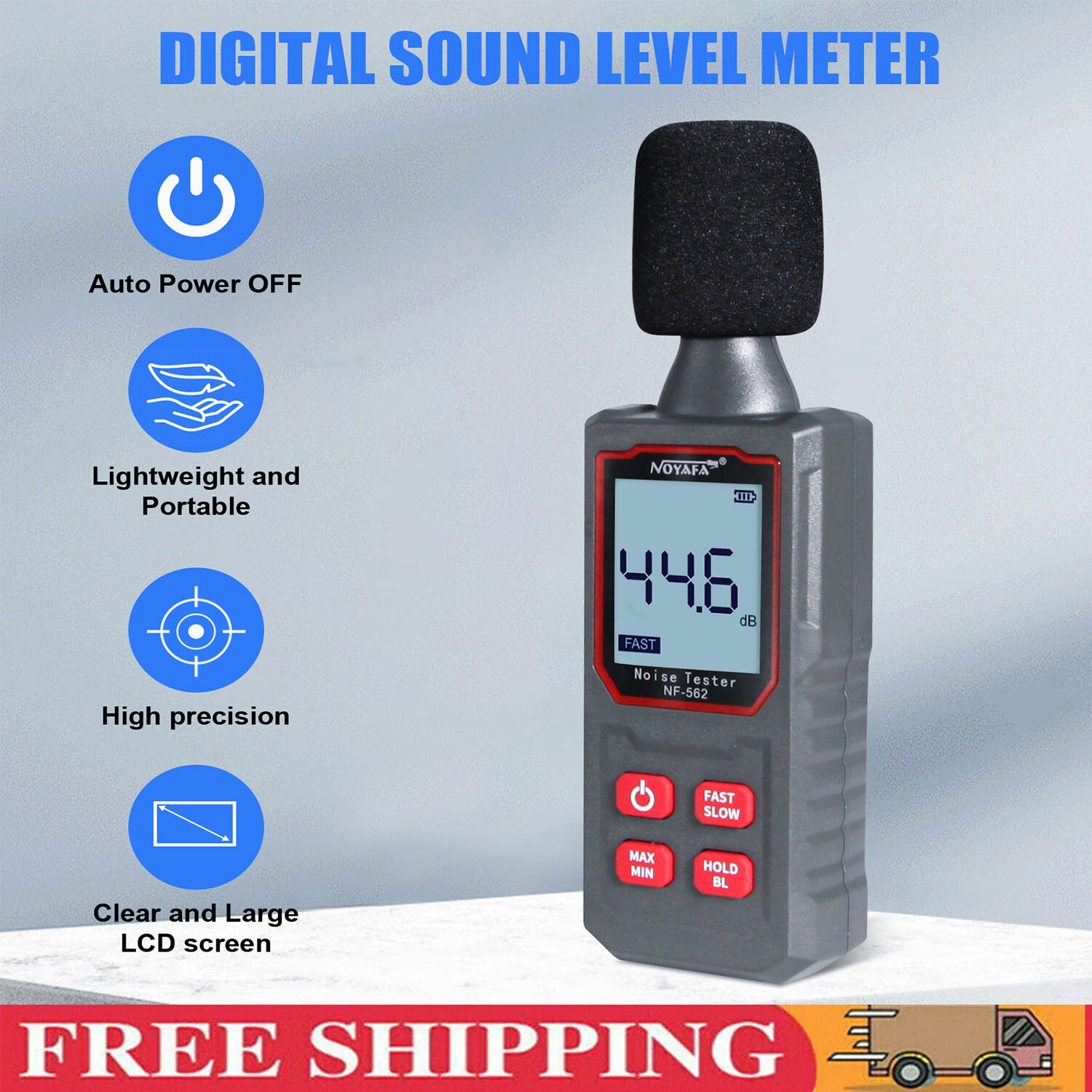 Decibel Meter Sound Level Meter Professional Sound Level Detector 30dB to 130dB