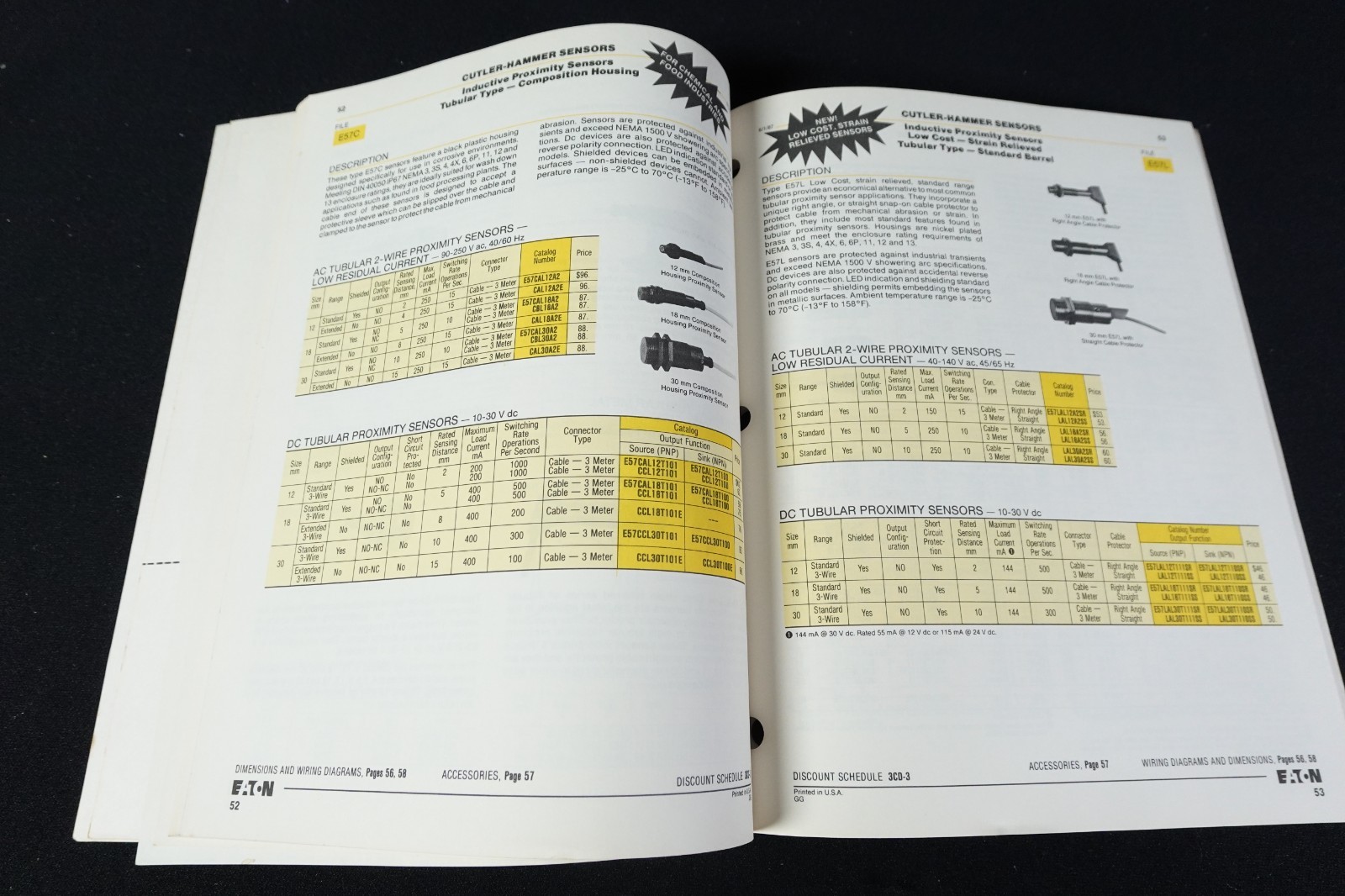 Cuttler-Hammer Sensor/Limit Switch Catalog 1985 Vintage Eaton Corp