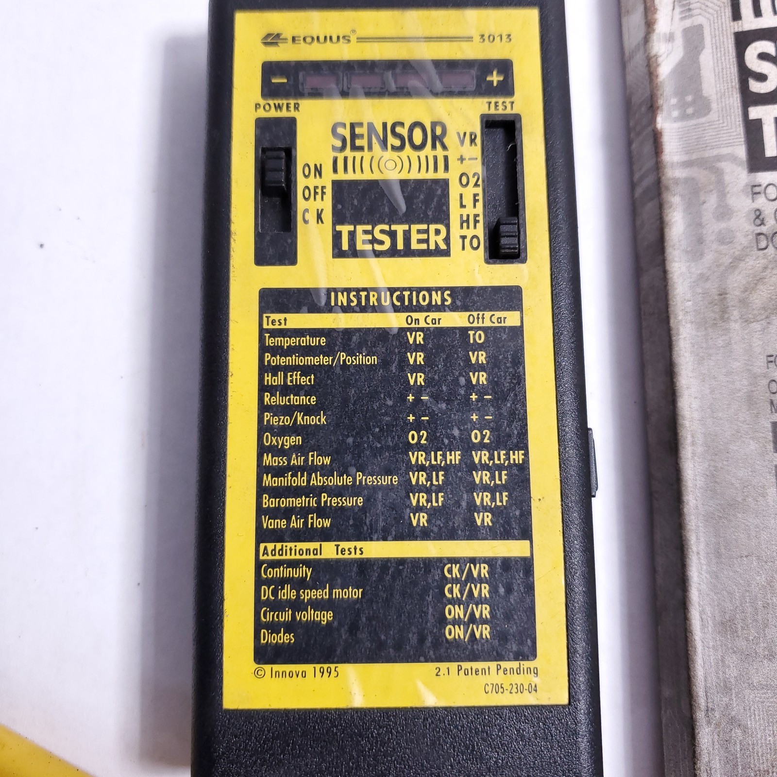 Innova Equus 3013 Vehicle Sensor Tester Automotive Diagnostic Tool w/ Manual