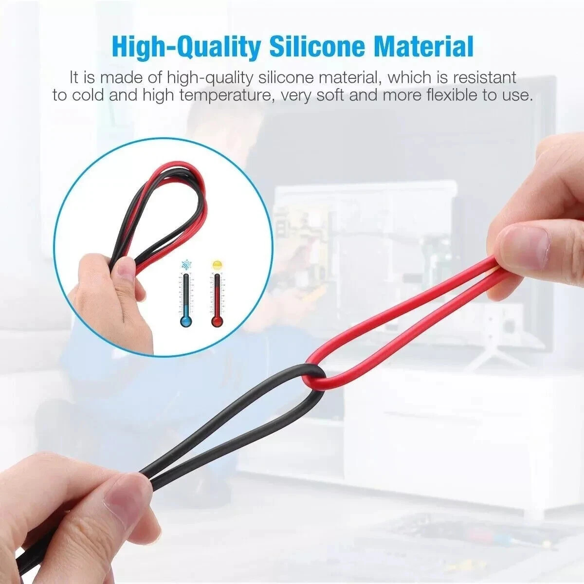 Multimeter Test Leads for Fluke Meter Electrical Alligator Clip Probes 1000V 20A