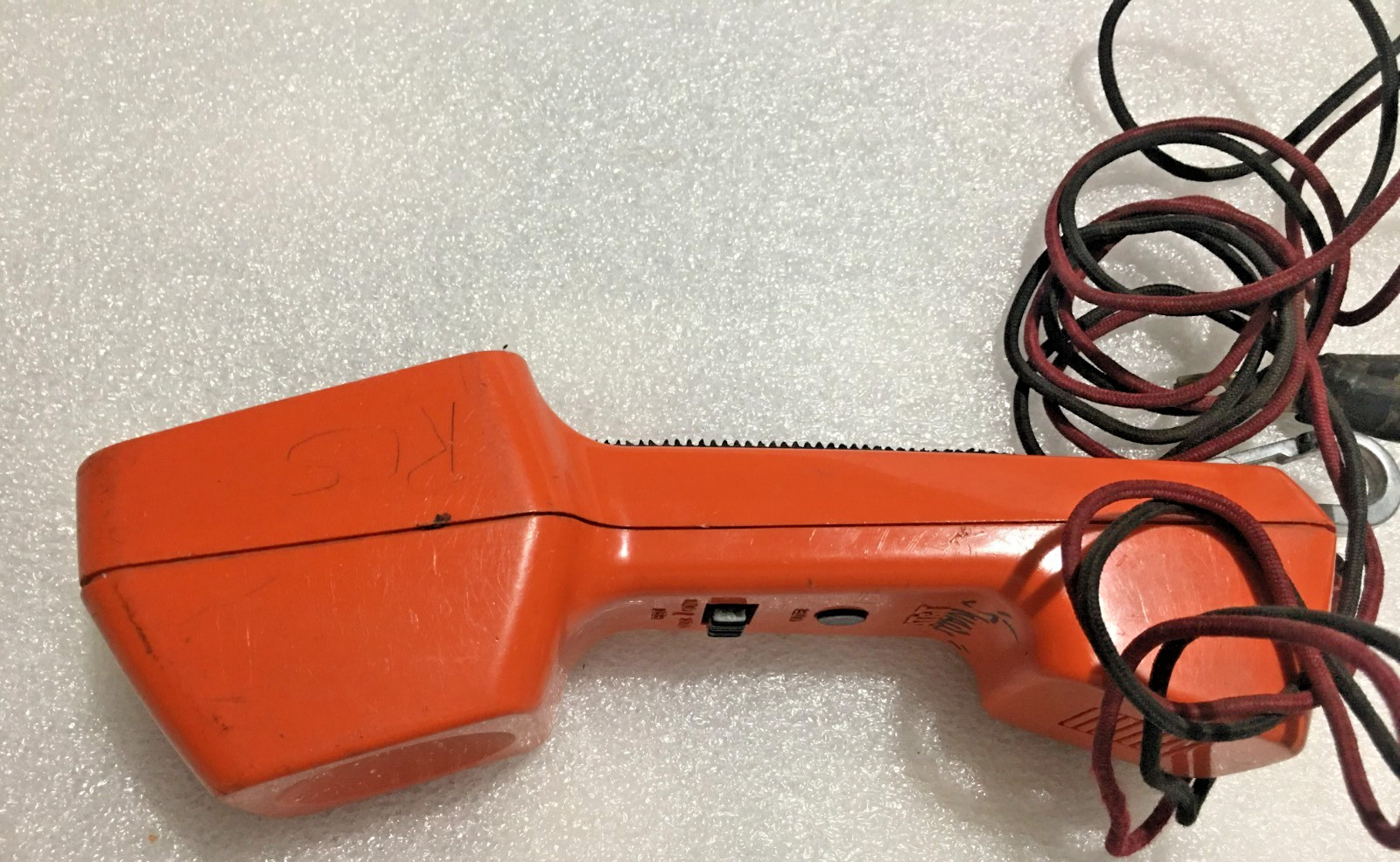 Vintage AT&T Push Button Lineman’s Handset “Butt Set” Orange Black W/Cables