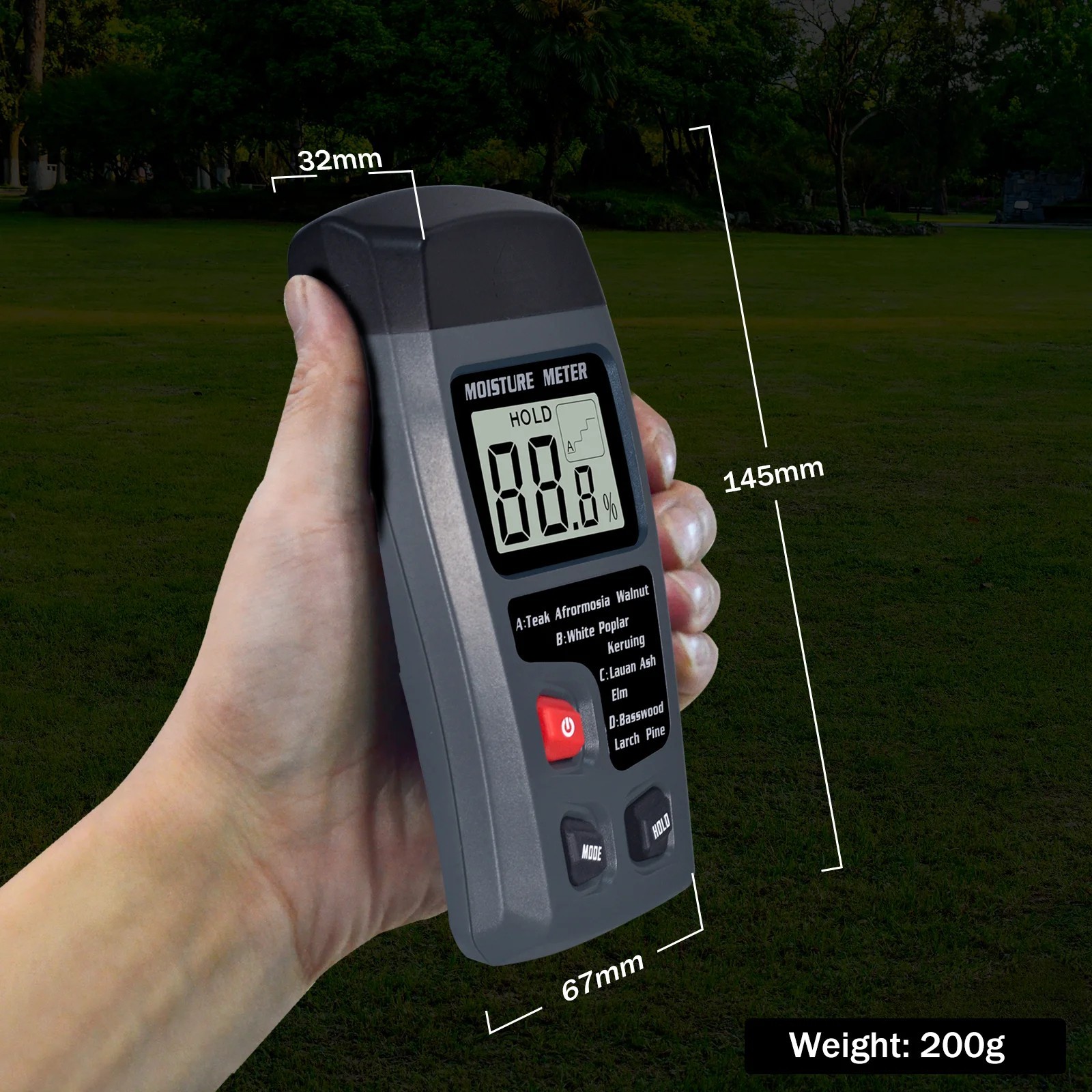 Digital LCD Wood Moisture Meter Detector Tester Wood Firewood Paper Cardboard