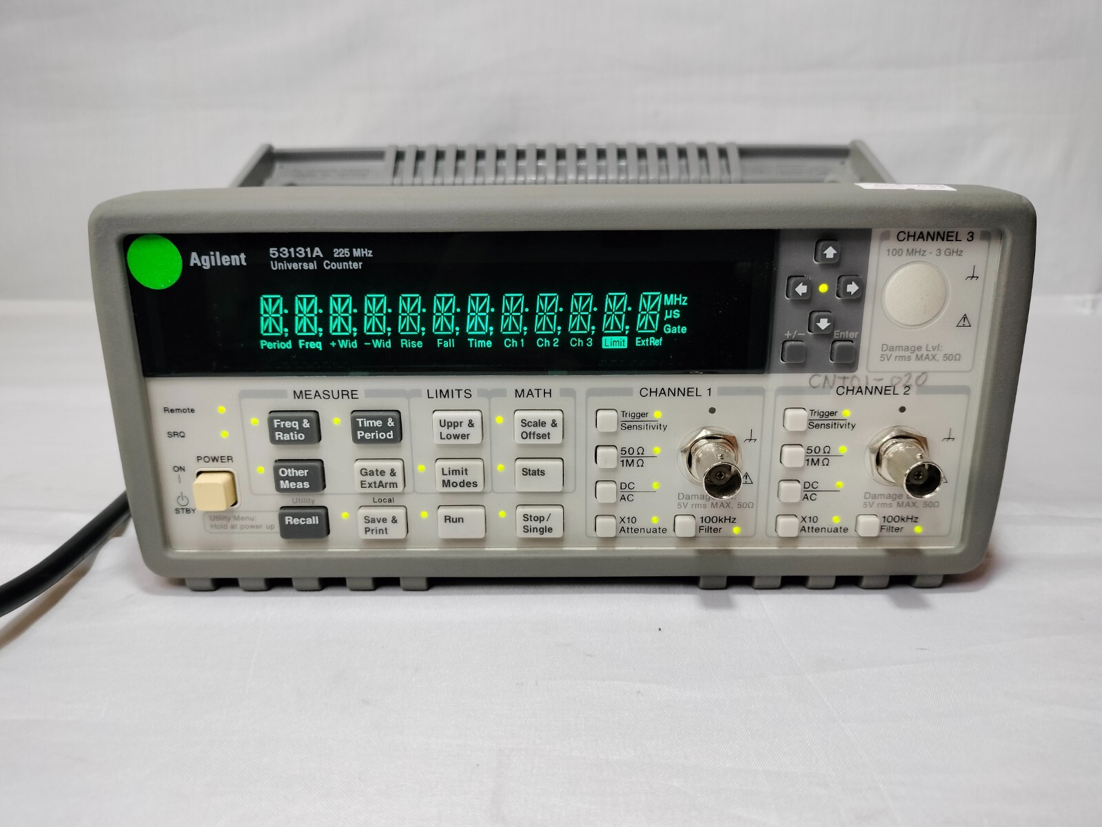 HP Agilent 53131A Universal Counter 225MHz S/N:MY40014344 Made in Malaysia