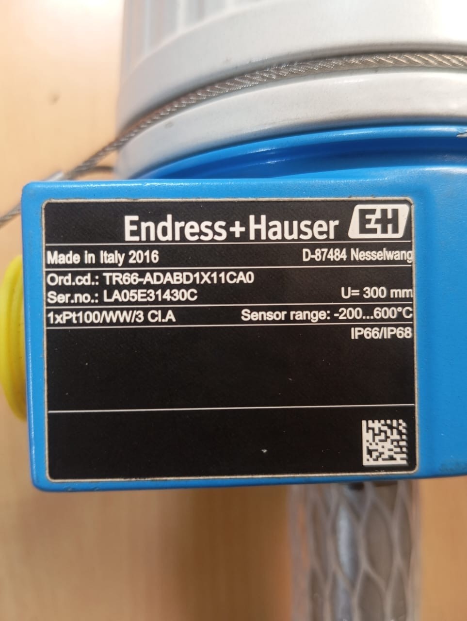 Endress+Hauser / Resistance Thermometer / TR66-ADABD1X11CA0 / U=300mm, -200/600C