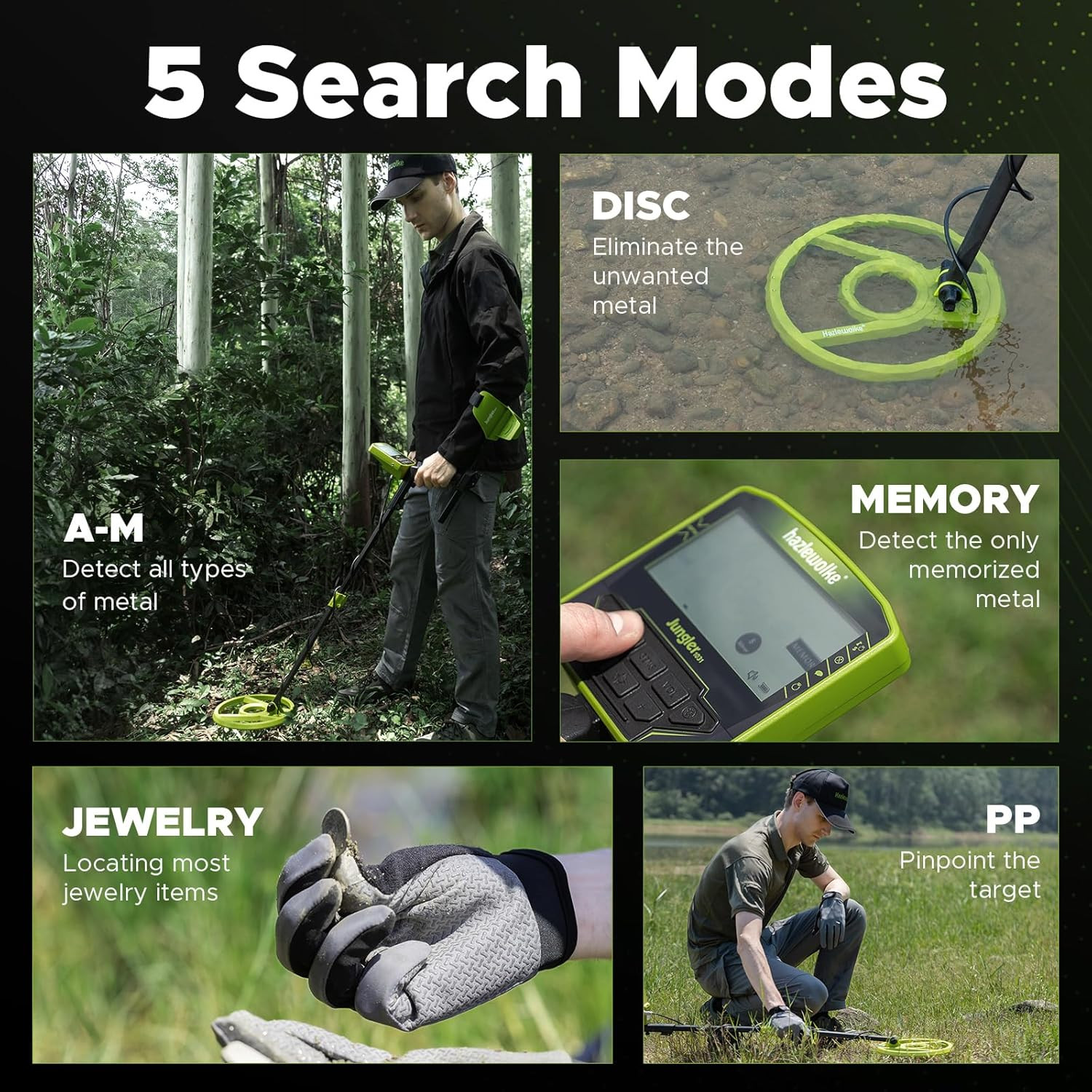 Metal Detector for Adults, 5 Professional Mode with Higher Accuracy 10” Waterpro