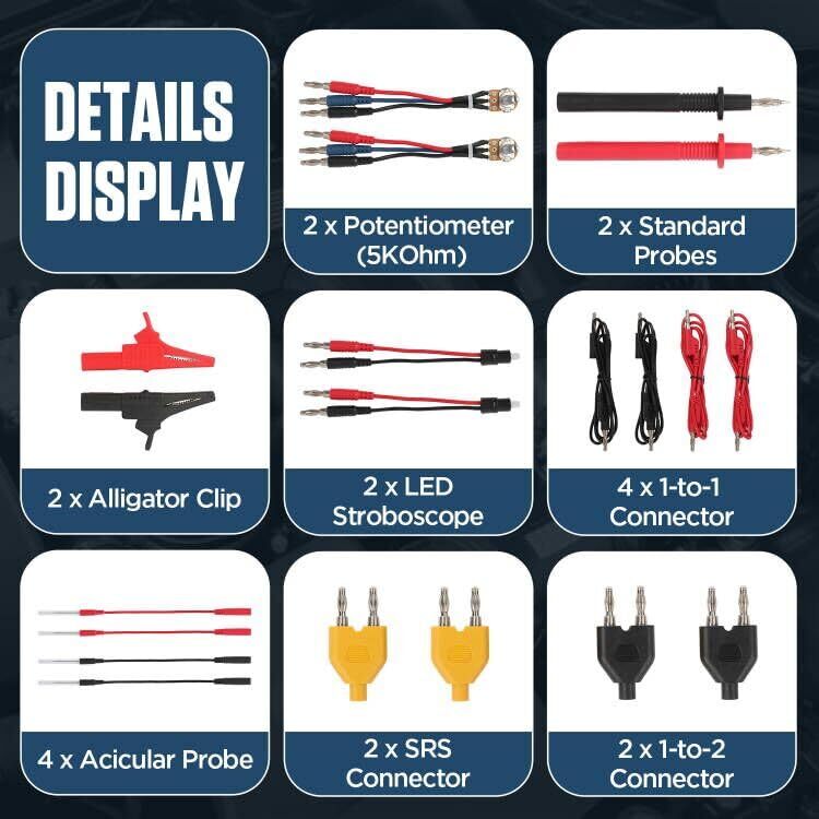 Multimeter Test Leads Kit 68PCS Electrical Probe Circuit Test Alligator Clips