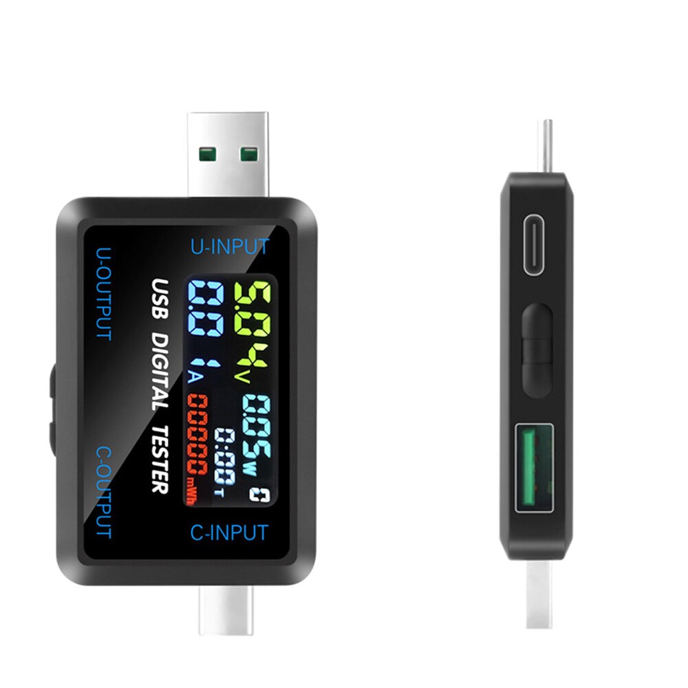 Digital Voltage Current Meter Power Capacity Tester USB Type-C Charger Detector