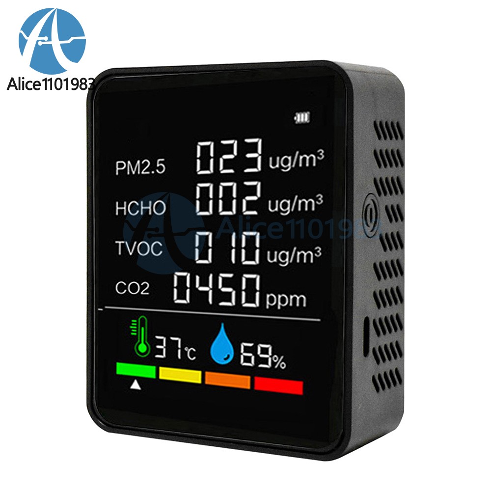 10in1 18in1 Air Quality Detector PM2.5 10 PM HCHO TVOC CO2 Formaldehyde Monitor