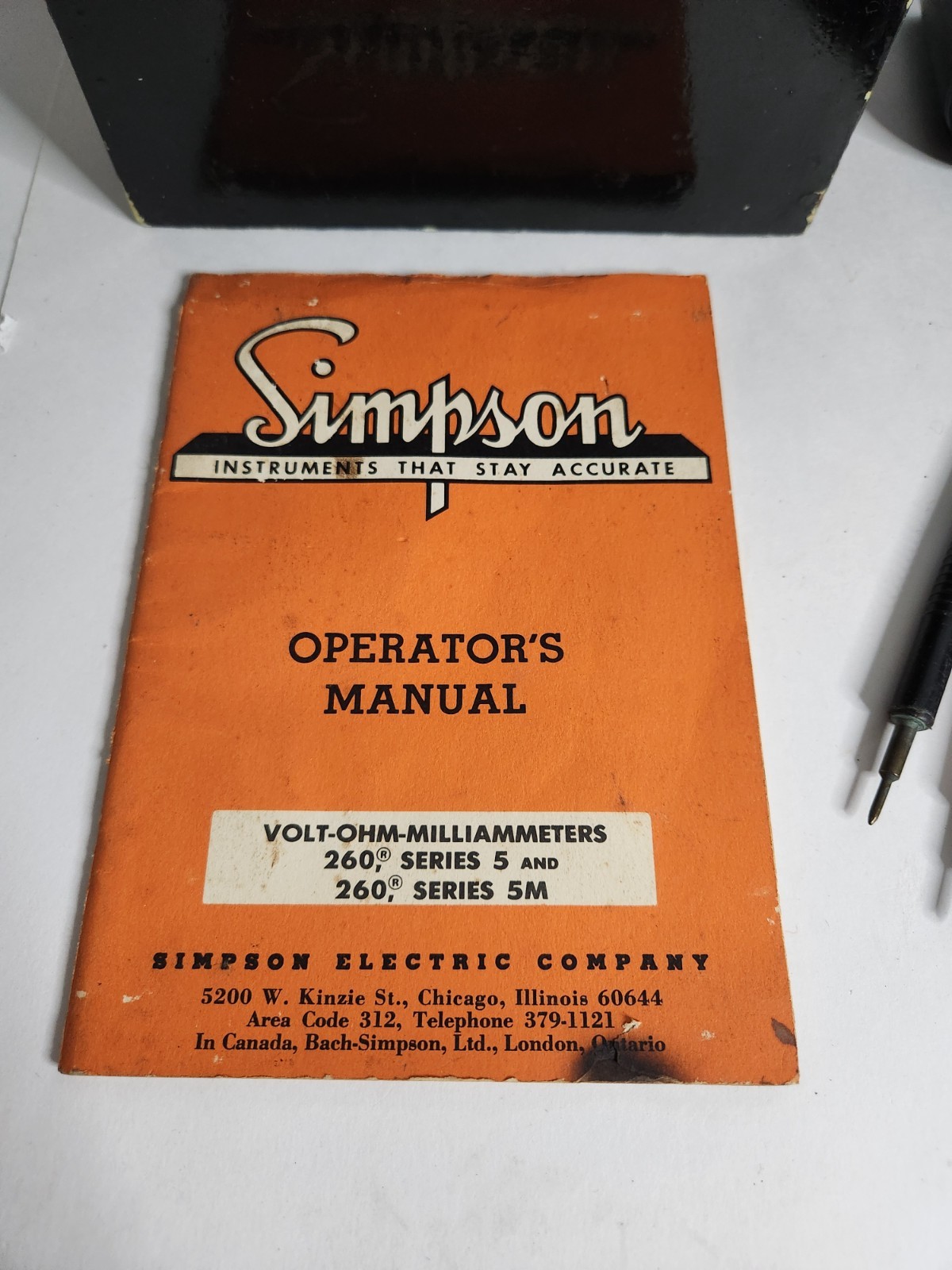 Vintage Simpson 260 Series Volt-Ohm-Milliammeter Analog Multimeter USA For Parts