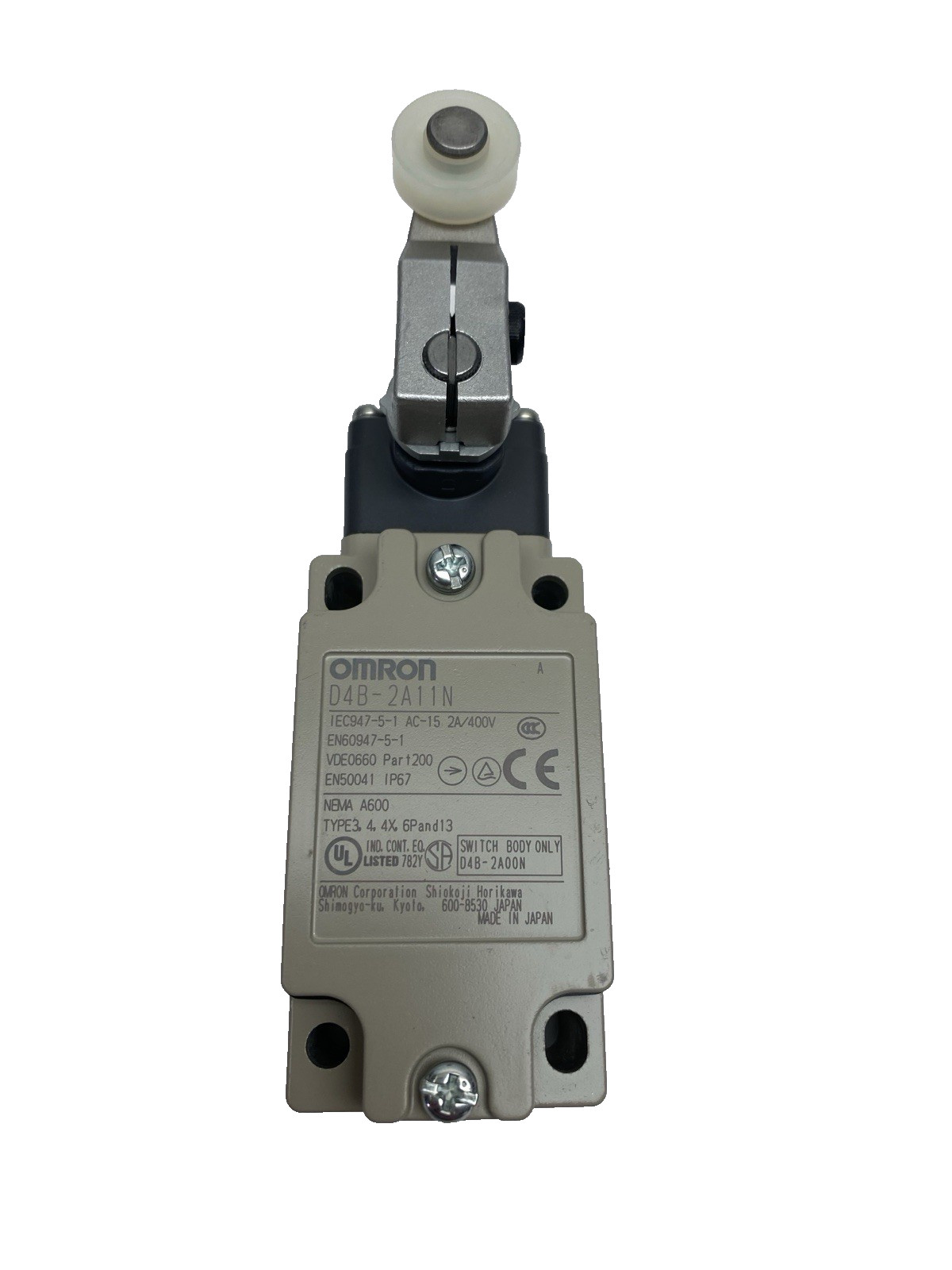D4B-2A11N, OMRON Limit Switch, 2A/400V
