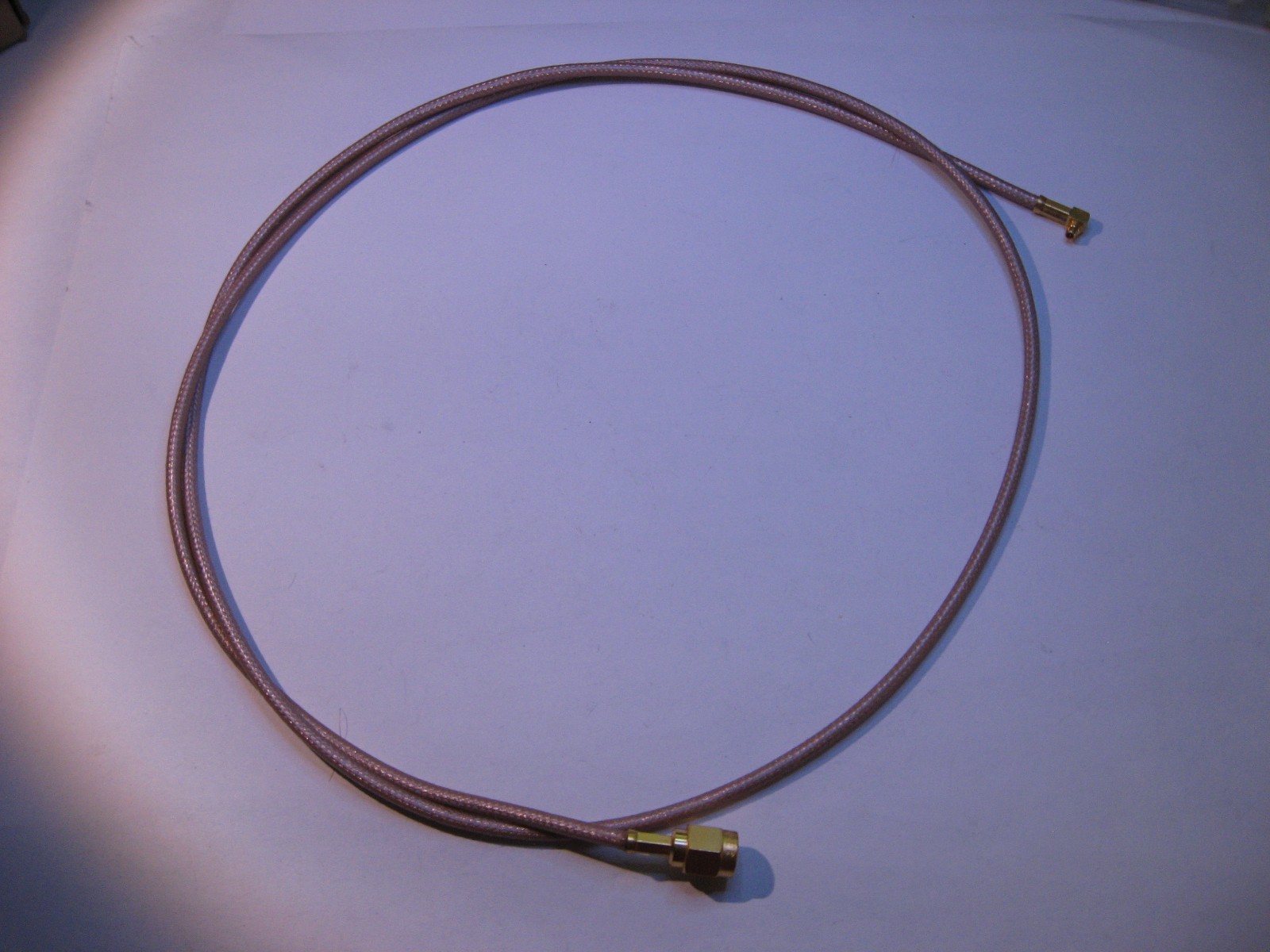 Coaxial Cable 36 in Long, MMCX Right Angle Female to SMA Male – Used