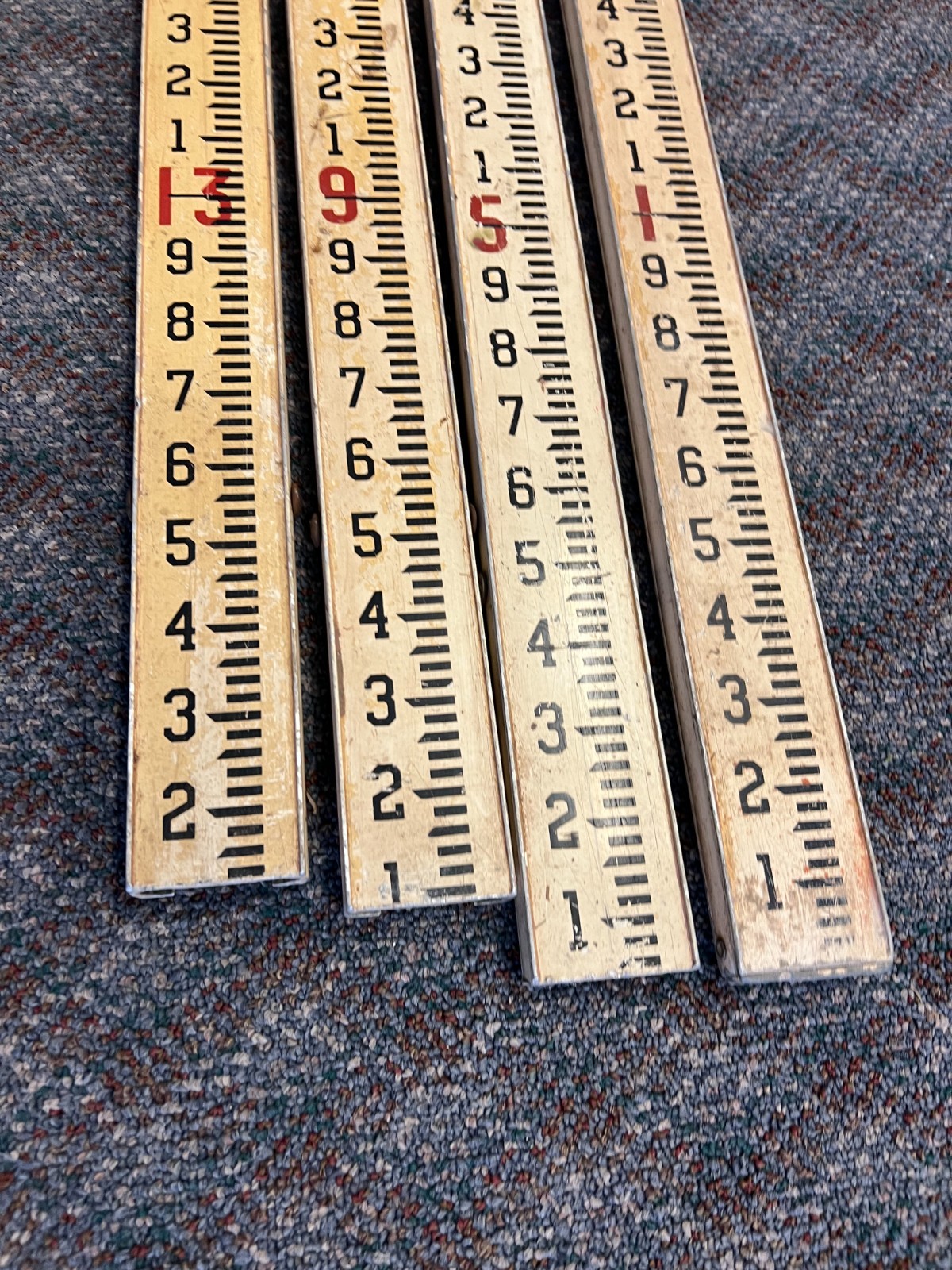 16 Ft ALUMINUM MEASURING STICK surveying rod rule surveyor vintage story pole