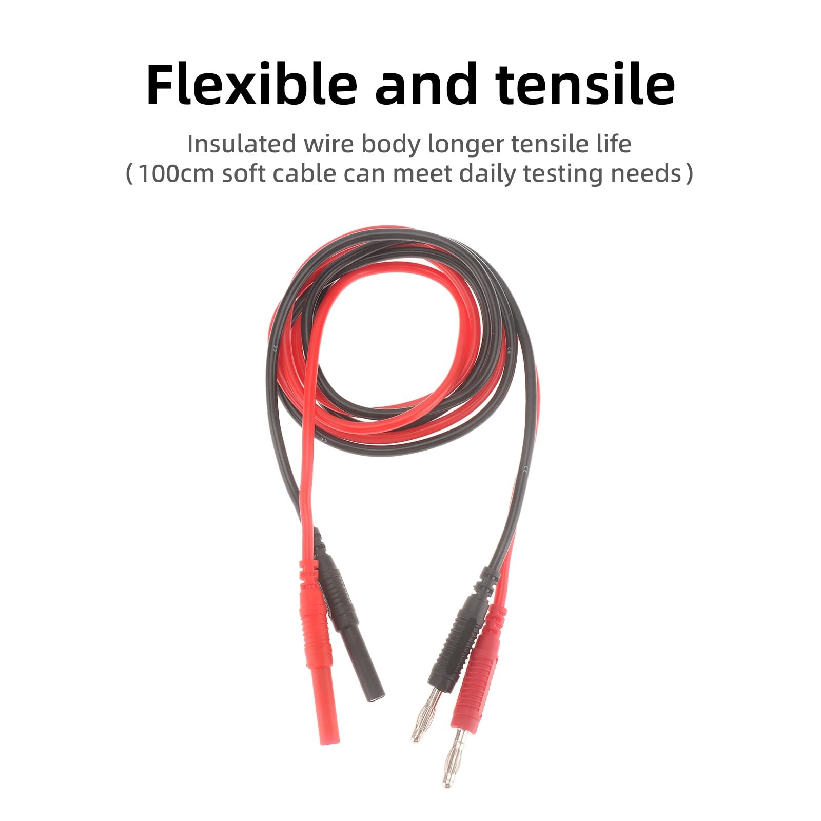 2pcs Multimeter Test Lead Extension Male to Female Connector 4mm Banana Plug …