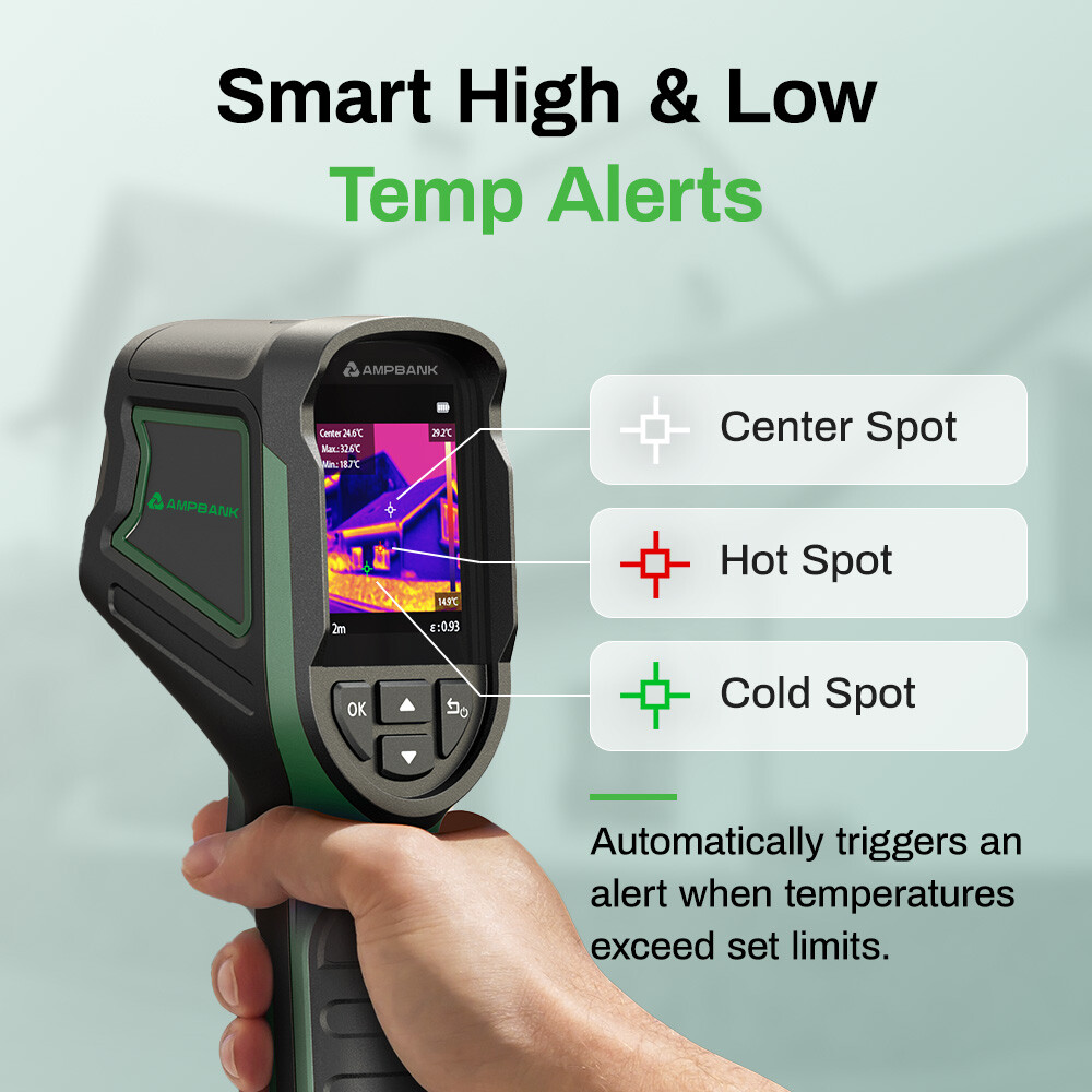 AMPBANK H128 Infrared Thermal Imager Thermal Camera IR Resolution 2.4″ LCD