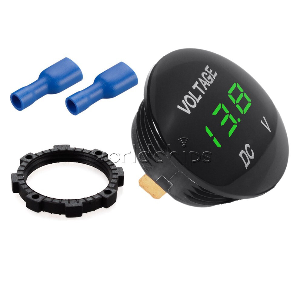 Digital DC12-24V LED Panel Voltage Volt Meter Voltmeter Motorcycle Car 4 Colors
