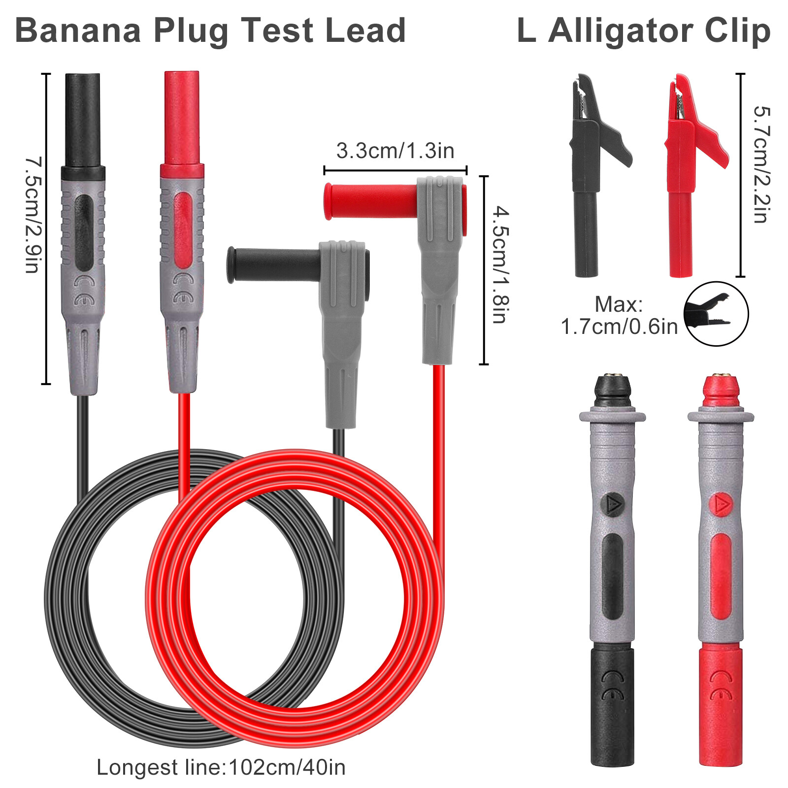 23 in 1 Multimeter Test Lead Kit for Meter Electrical Alligator Clip Probe